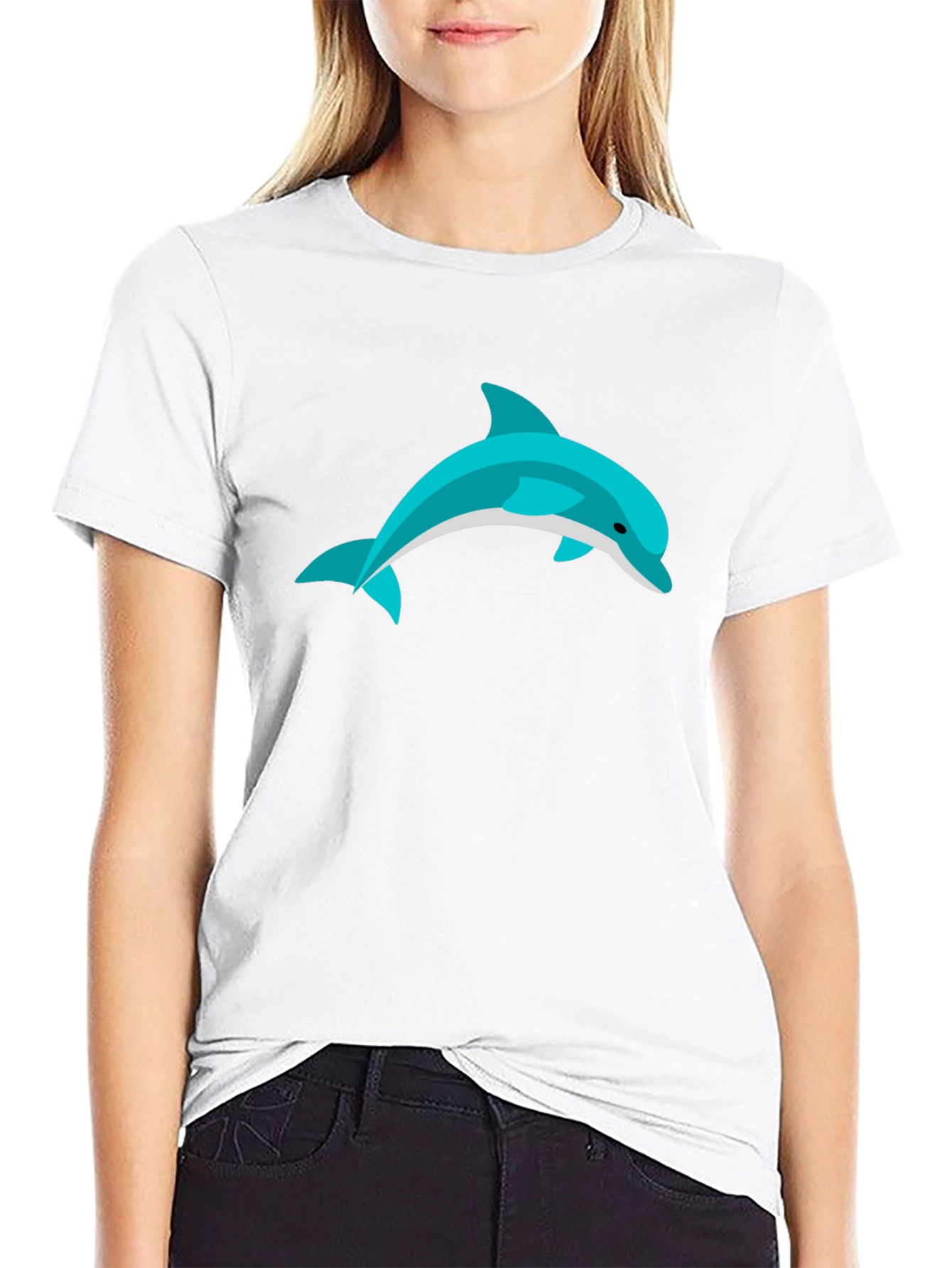 Dolphin Graphic Black T-Shirt