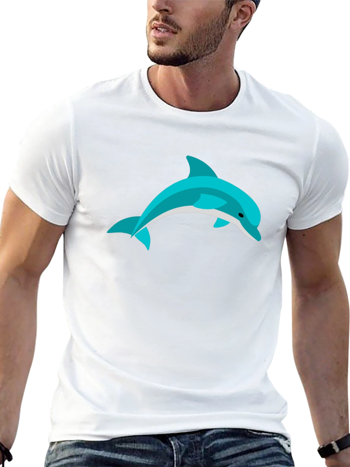 Dolphin Graphic Black T-Shirt