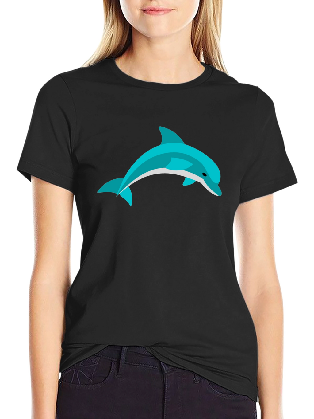 Dolphin Graphic Black T-Shirt