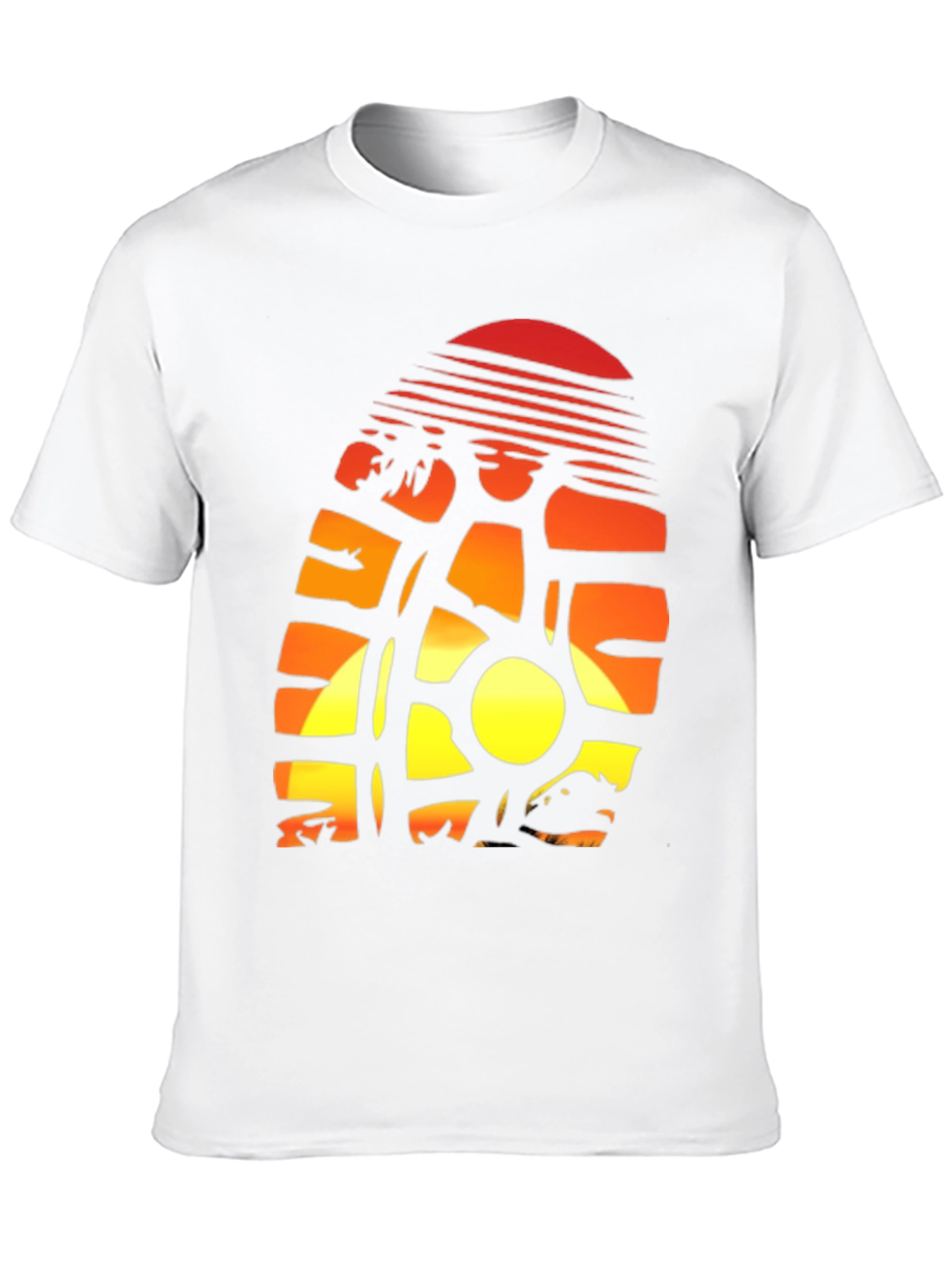 Sunset Palm Tree Graphic Tee - Island Vibes