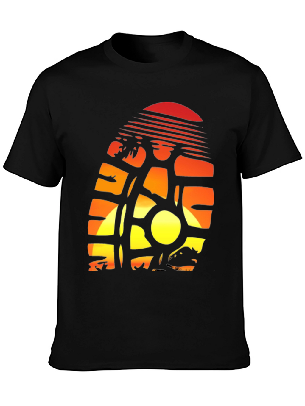 Sunset Palm Tree Graphic Tee - Island Vibes