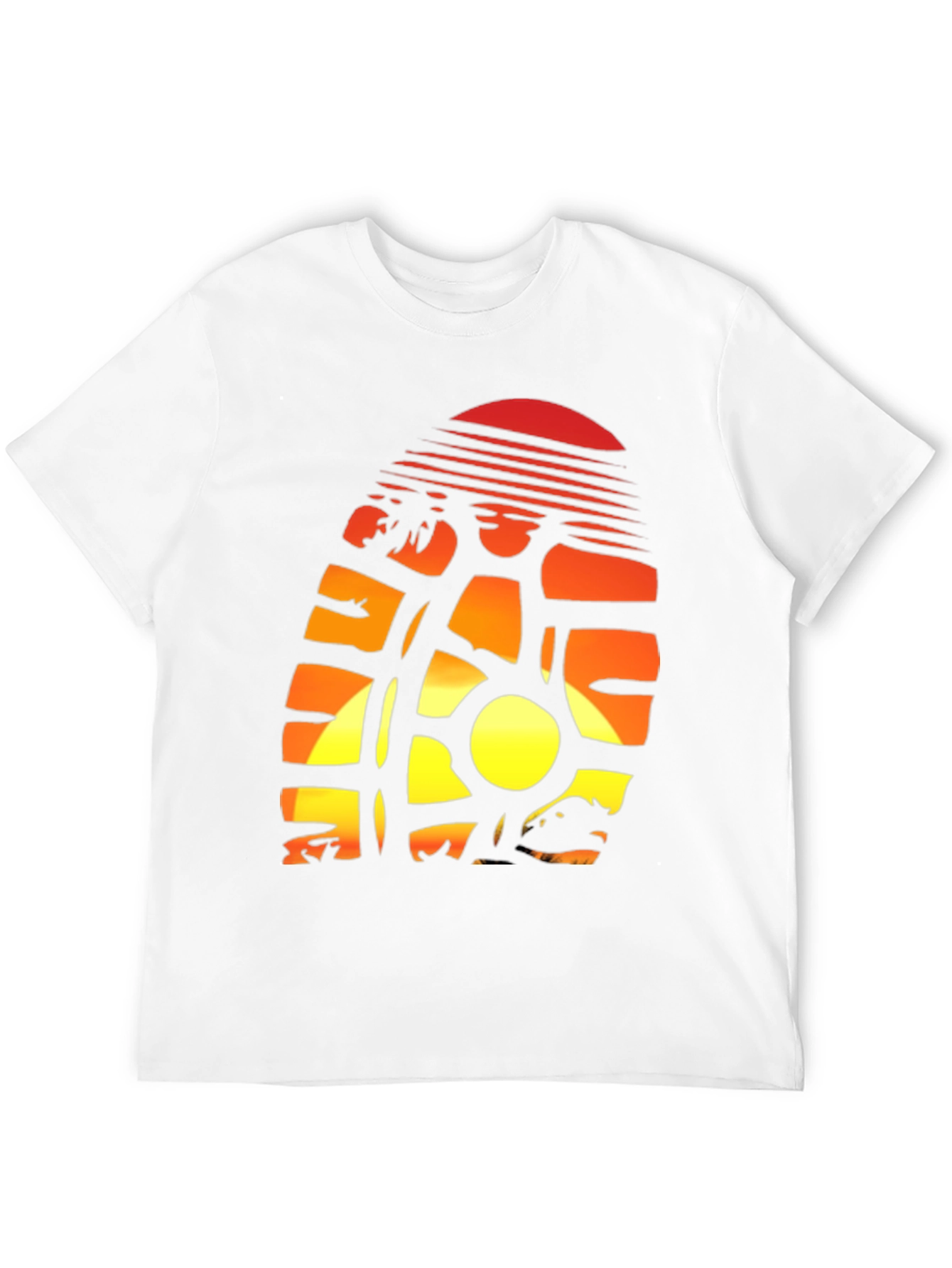 Sunset Palm Tree Graphic Tee - Island Vibes