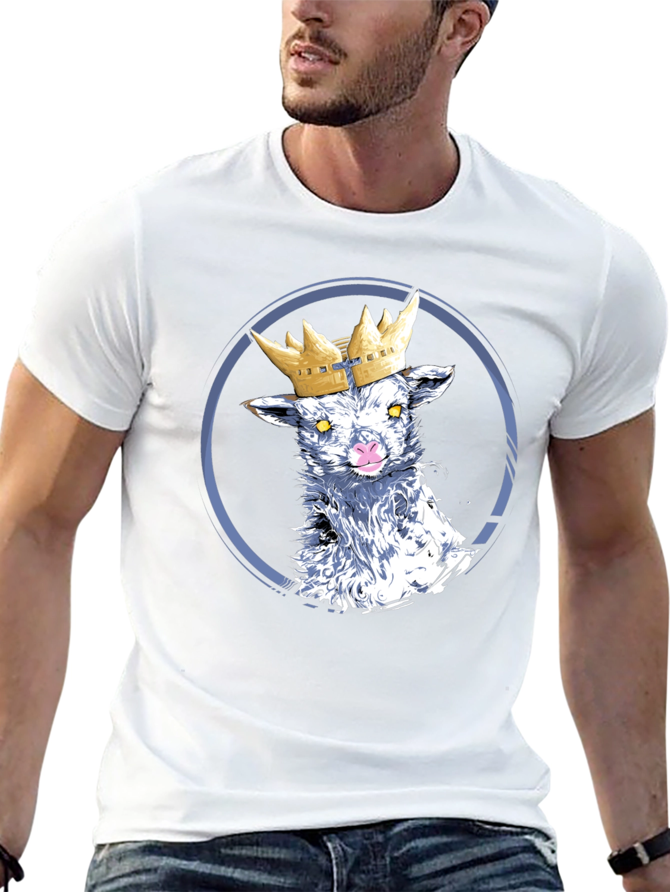 Crowned Lamb Graphic T-Shirt - Black