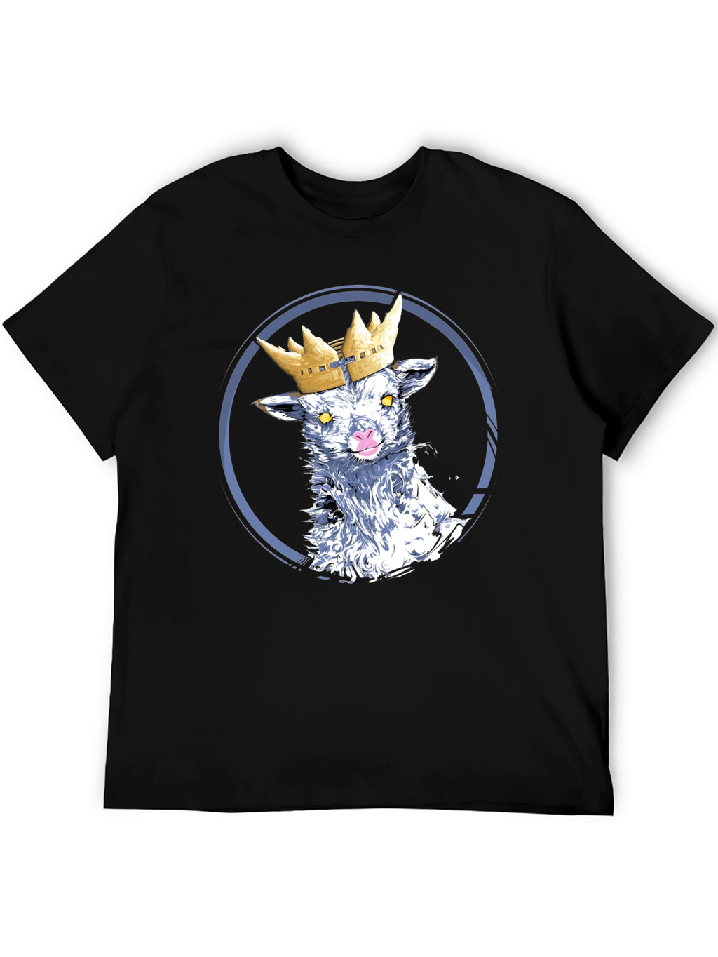 Crowned Lamb Graphic T-Shirt - Black