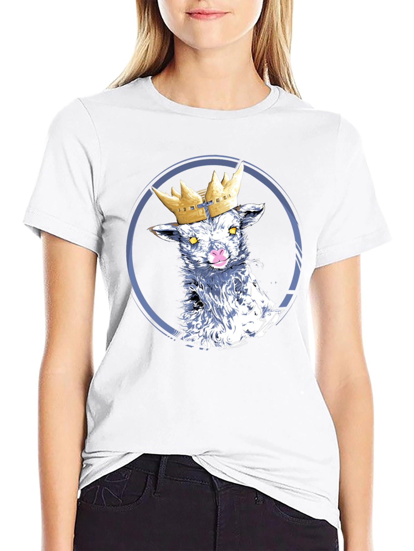 Crowned Lamb Graphic T-Shirt - Black