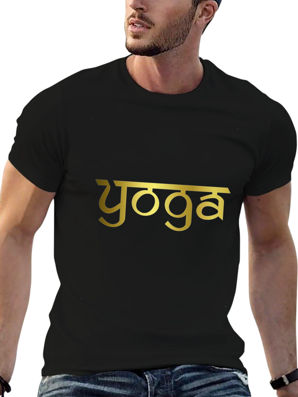 Yoga Graphic Black Tee