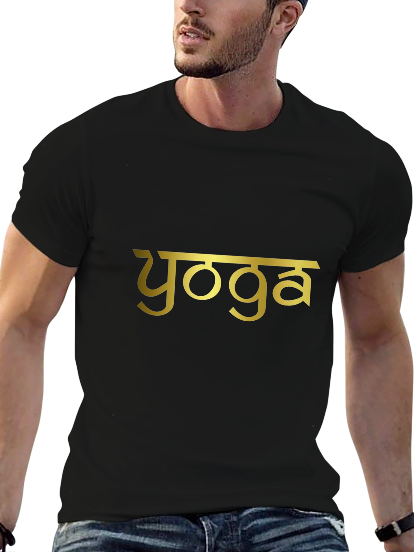Yoga Graphic Black Tee