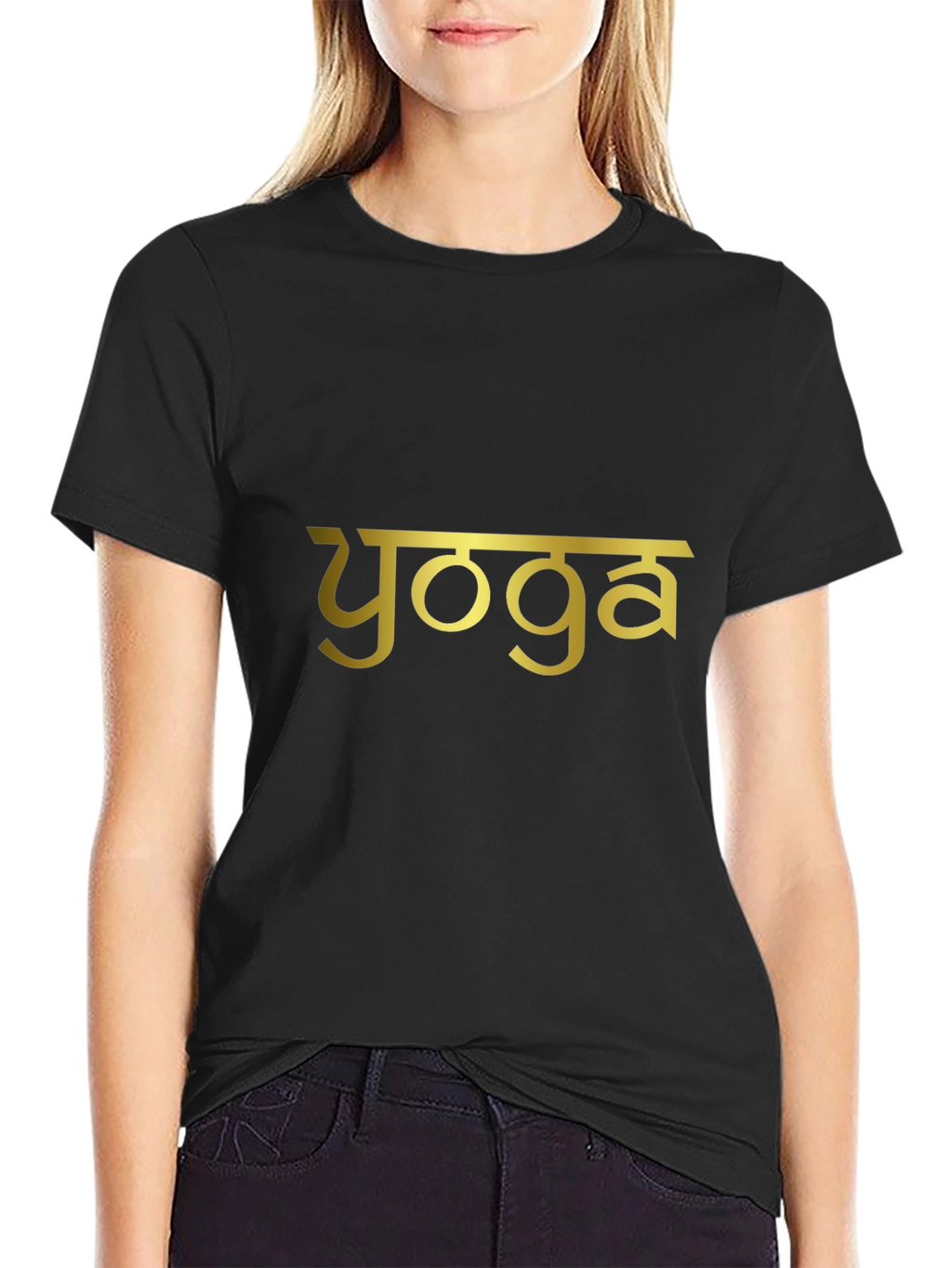 Yoga Graphic Black Tee