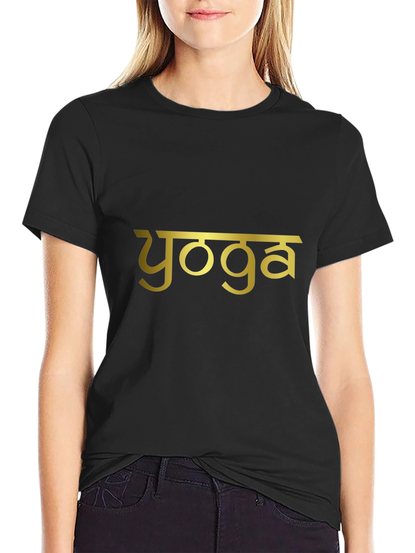 Yoga Graphic Black Tee