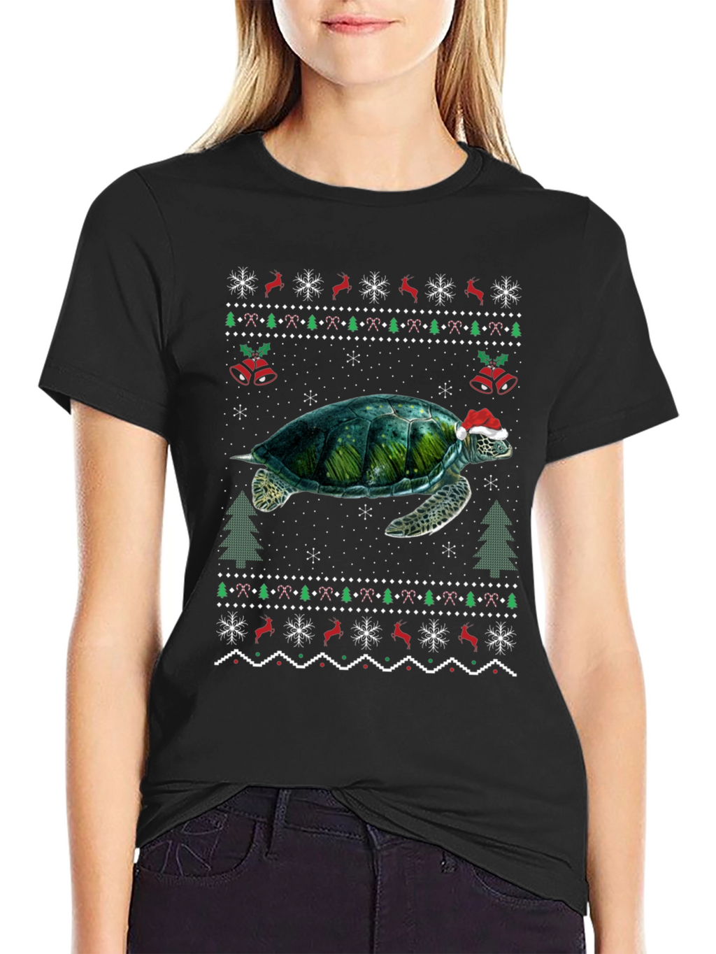 Christmas Turtle Sweater T-Shirt