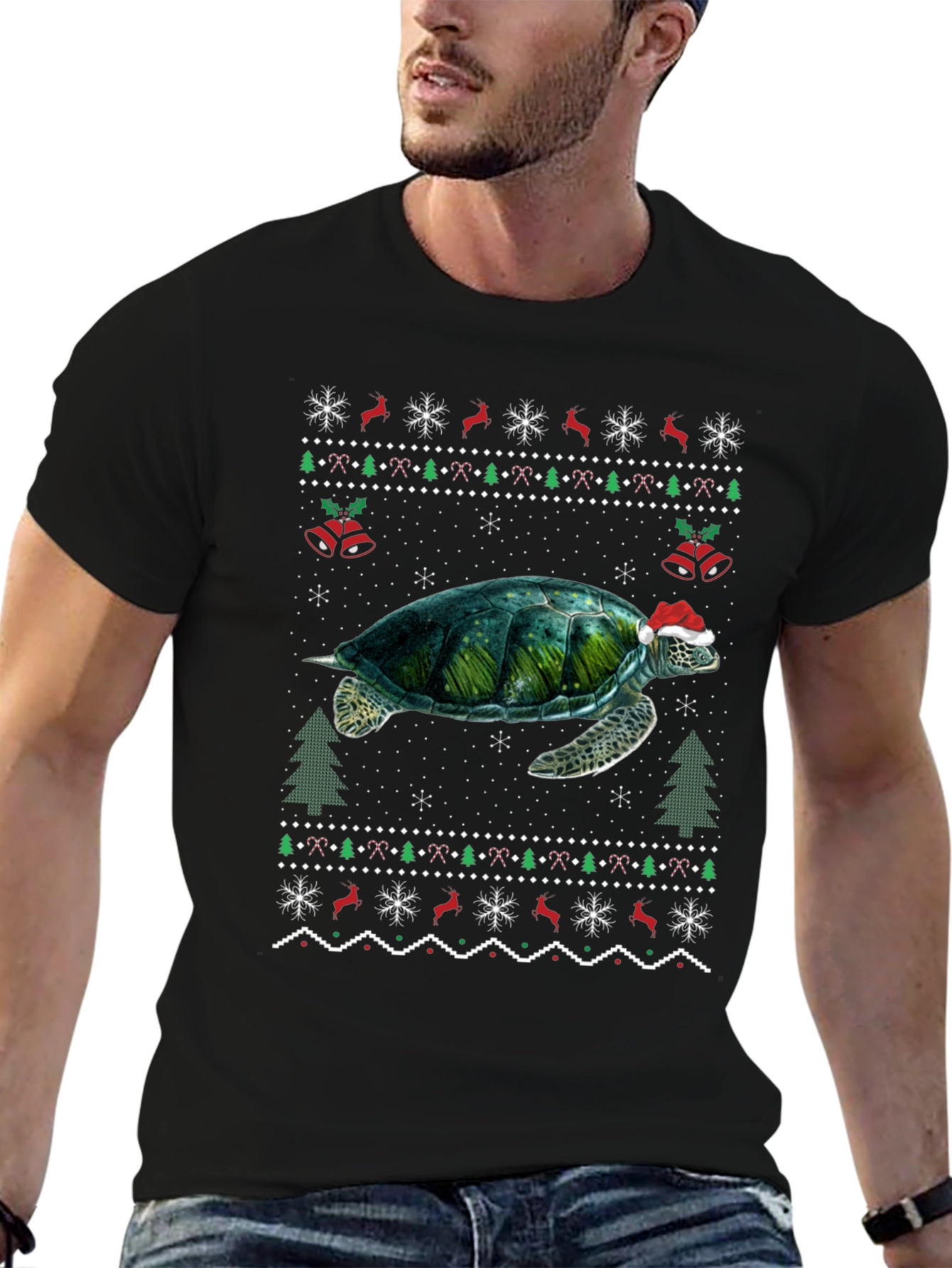 Christmas Turtle Sweater T-Shirt