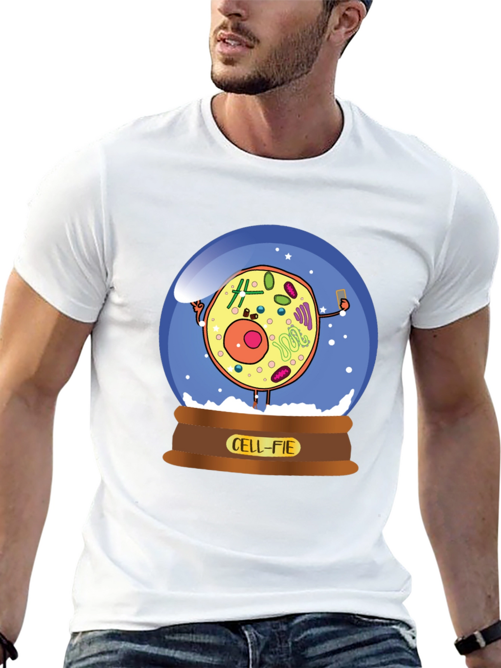Cell-fie Science T-Shirt - Unique Biology Design