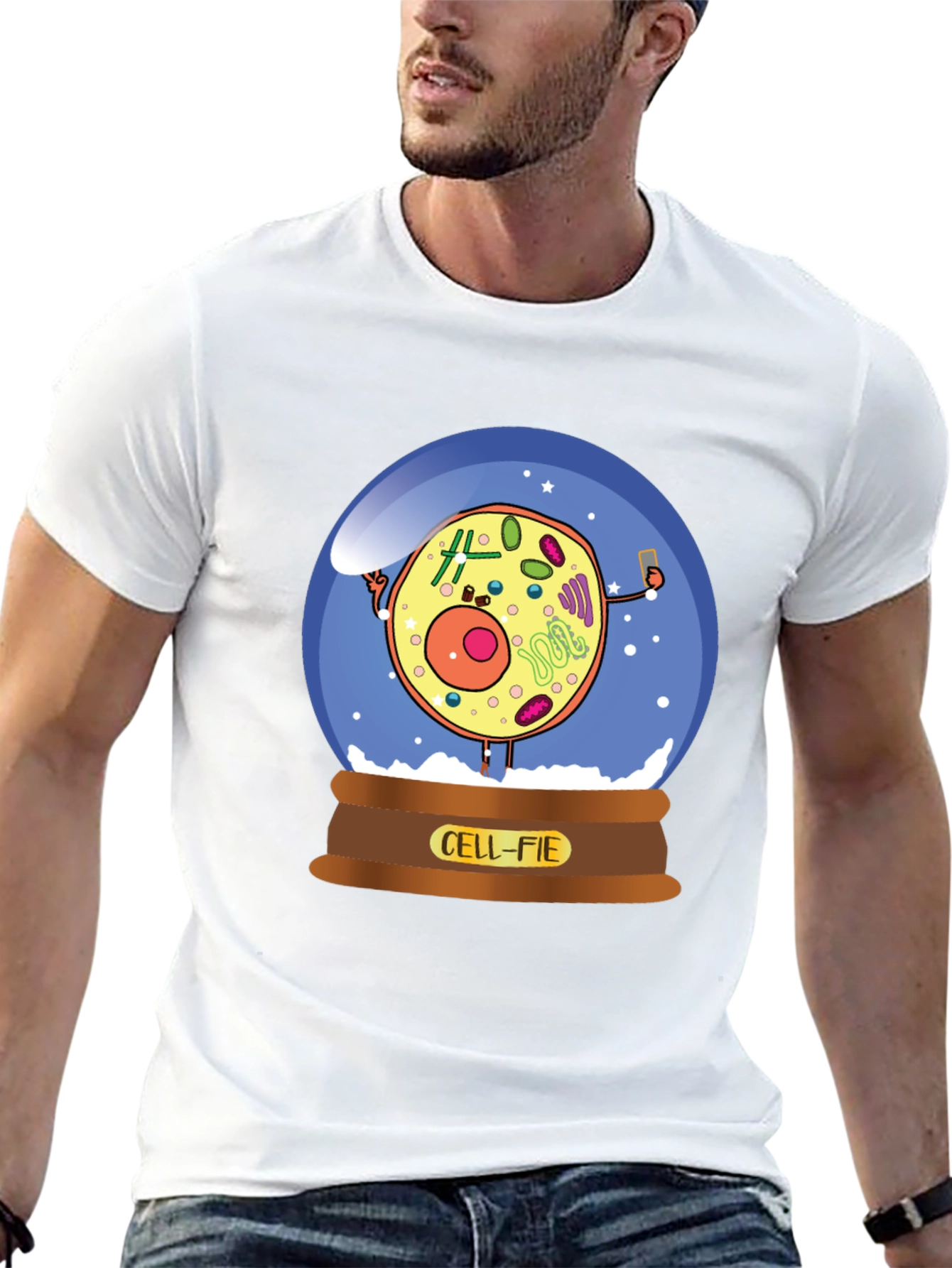 Cell-fie Science T-Shirt - Unique Biology Design