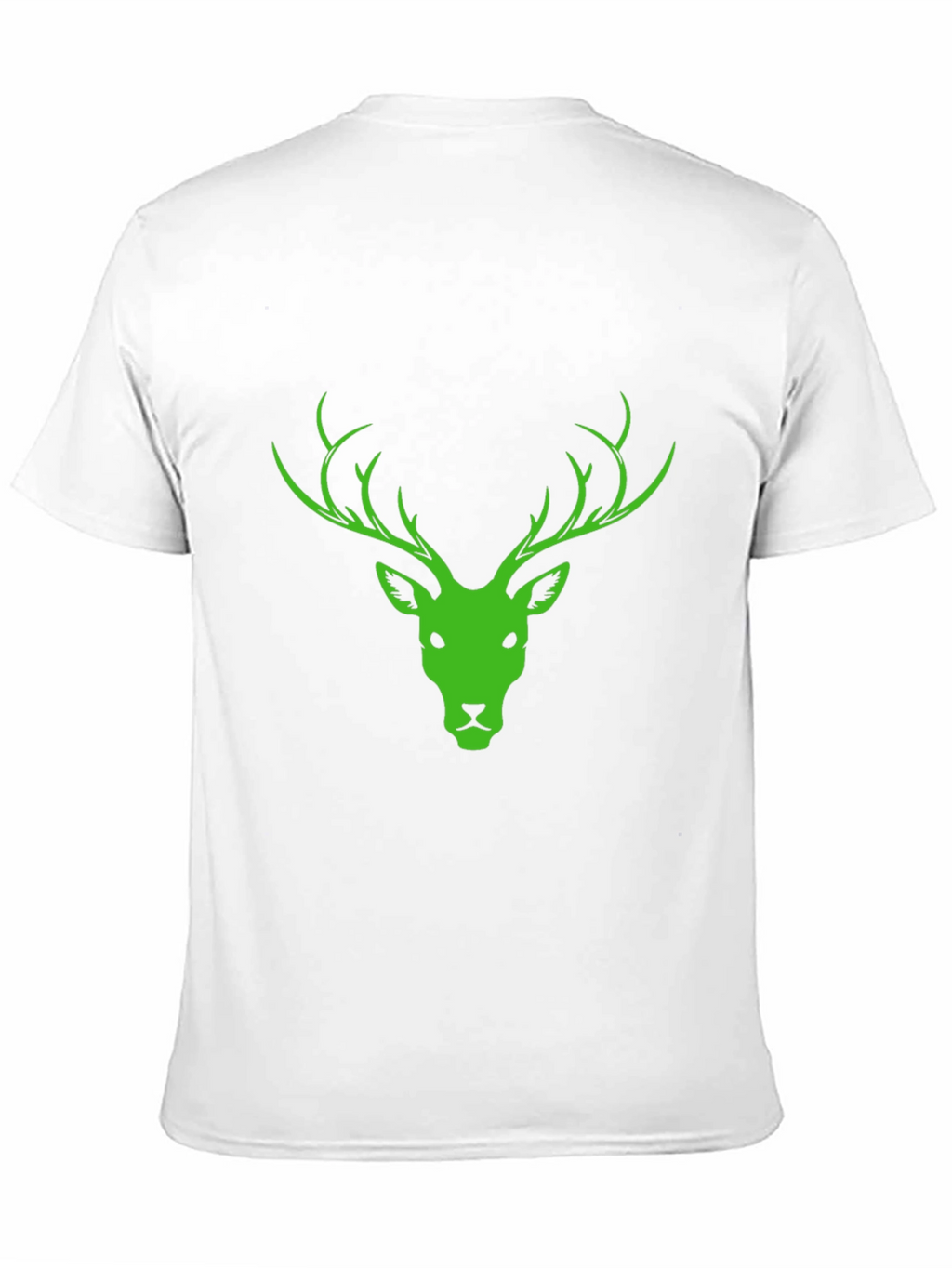 Black T-Shirt with Green Deer Head Design