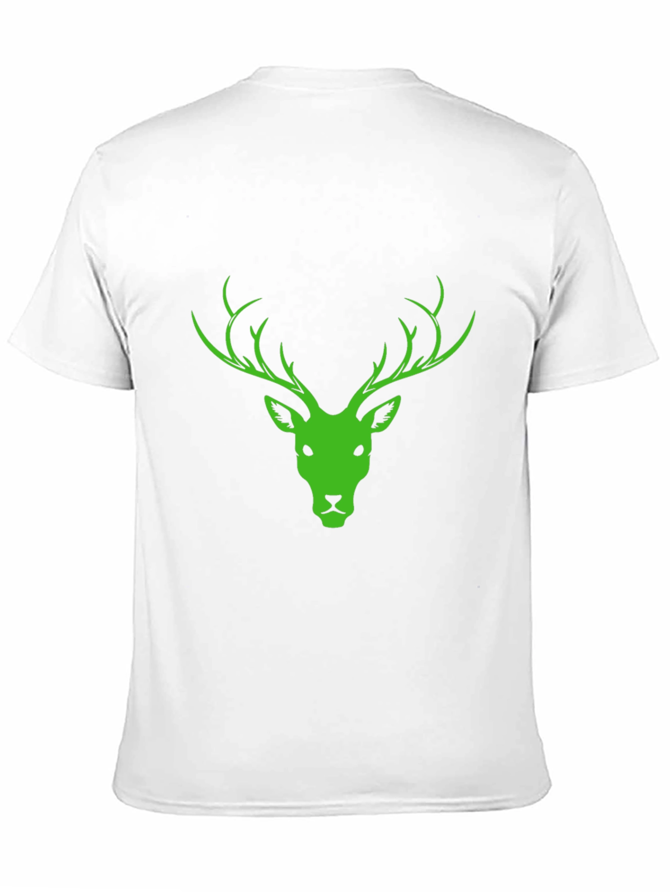 Black T-Shirt with Green Deer Head Design