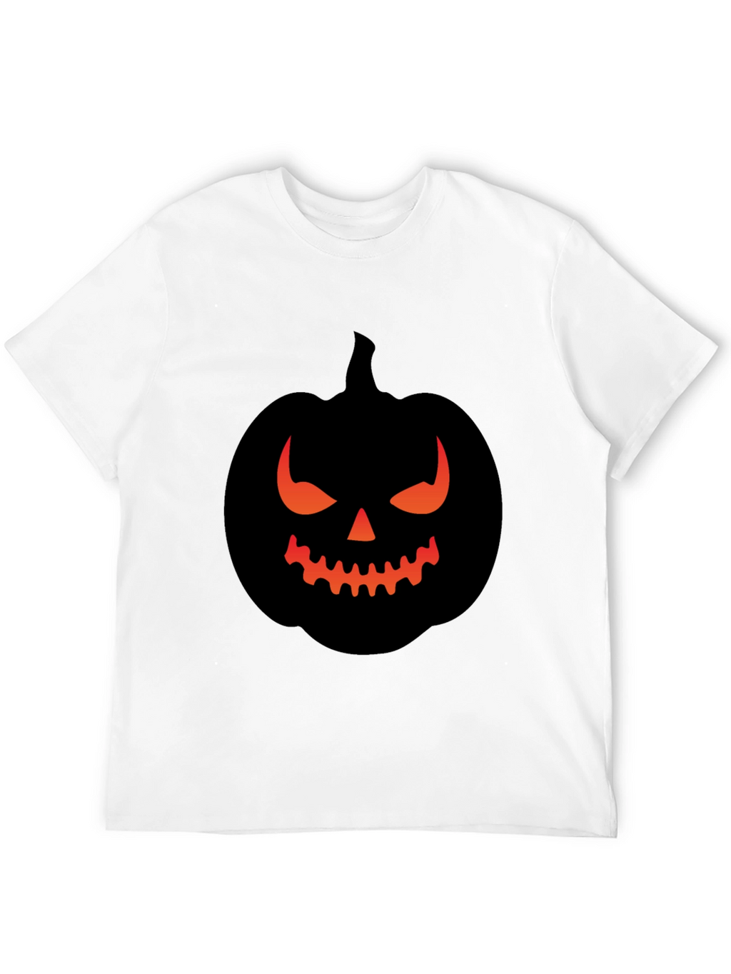 Mens Halloween Pumpkin Graphic Tee - Black