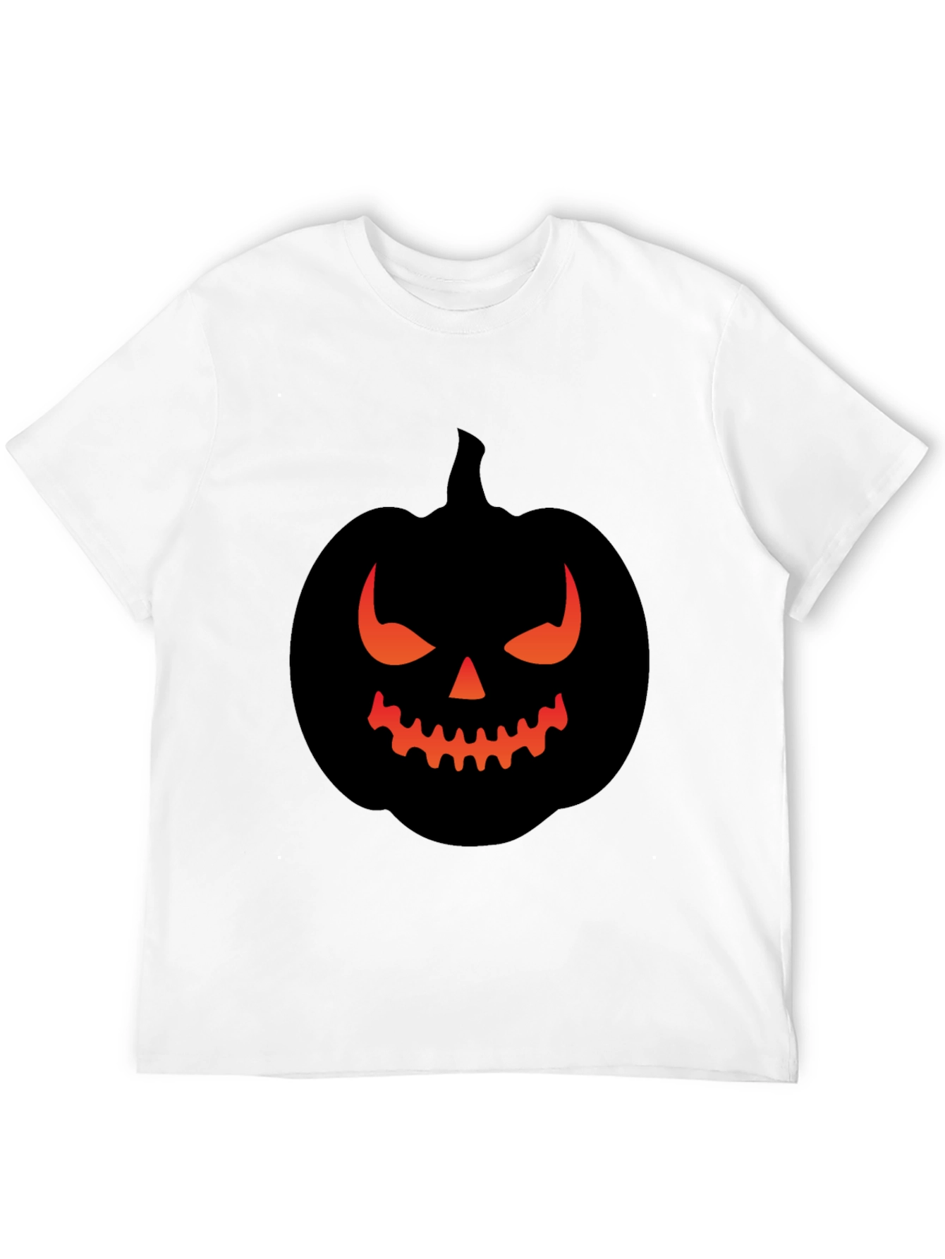 Mens Halloween Pumpkin Graphic Tee - Black