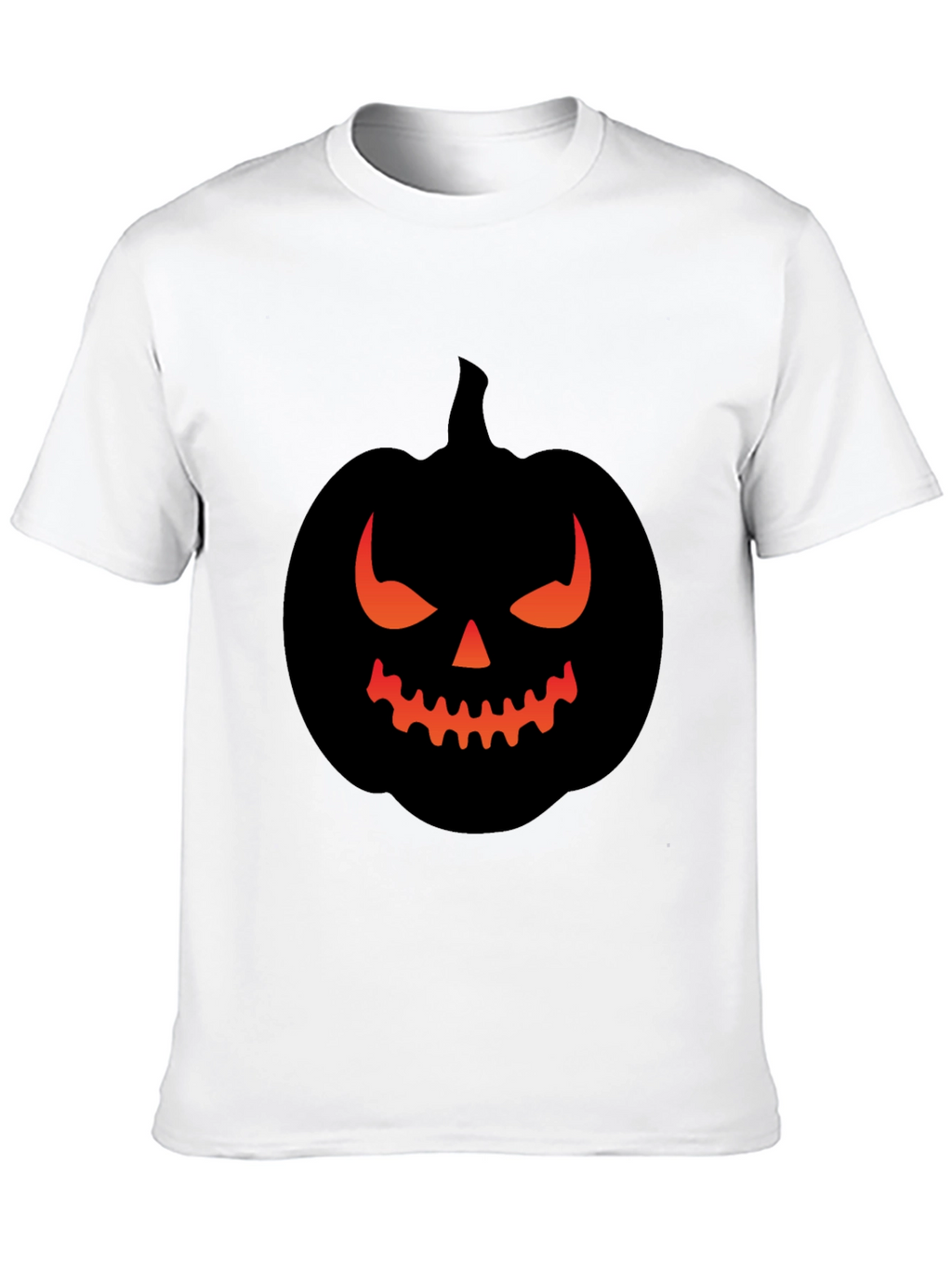 Mens Halloween Pumpkin Graphic Tee - Black