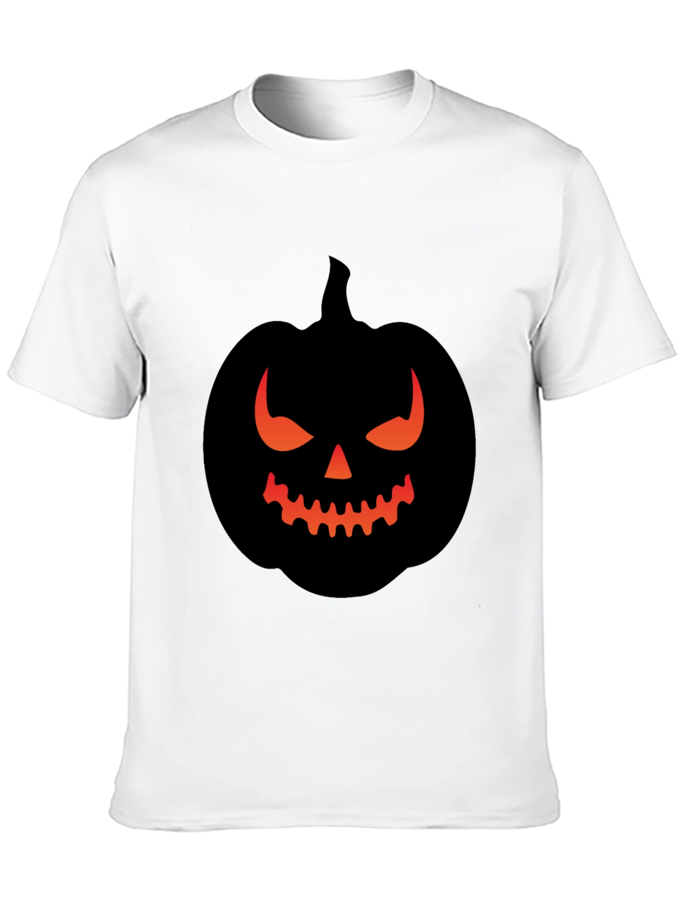 Mens Halloween Pumpkin Graphic Tee - Black