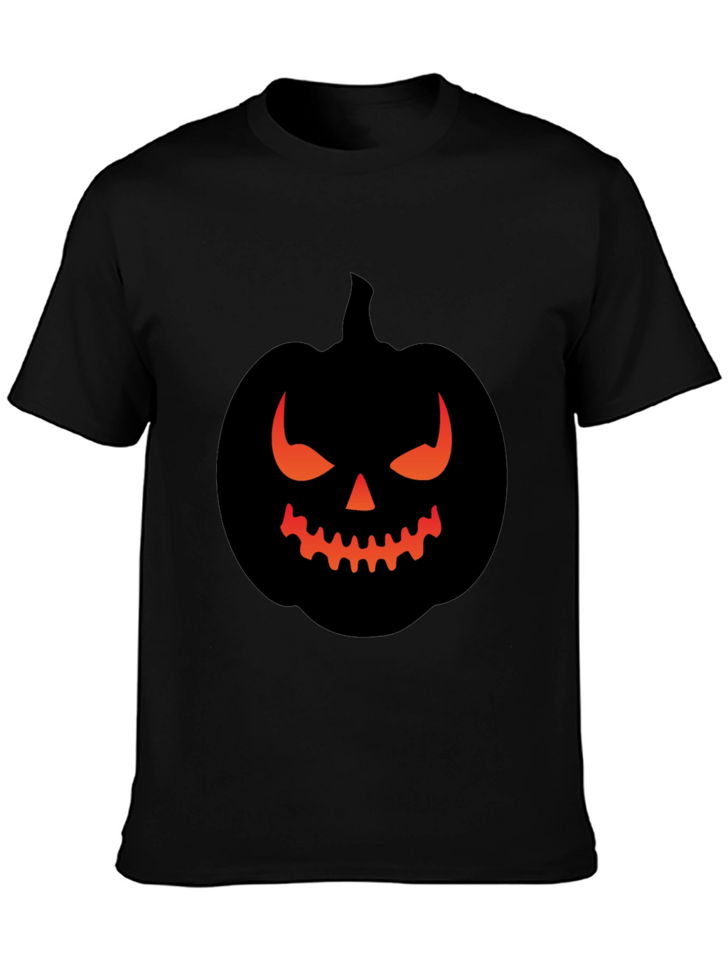 Mens Halloween Pumpkin Graphic Tee - Black