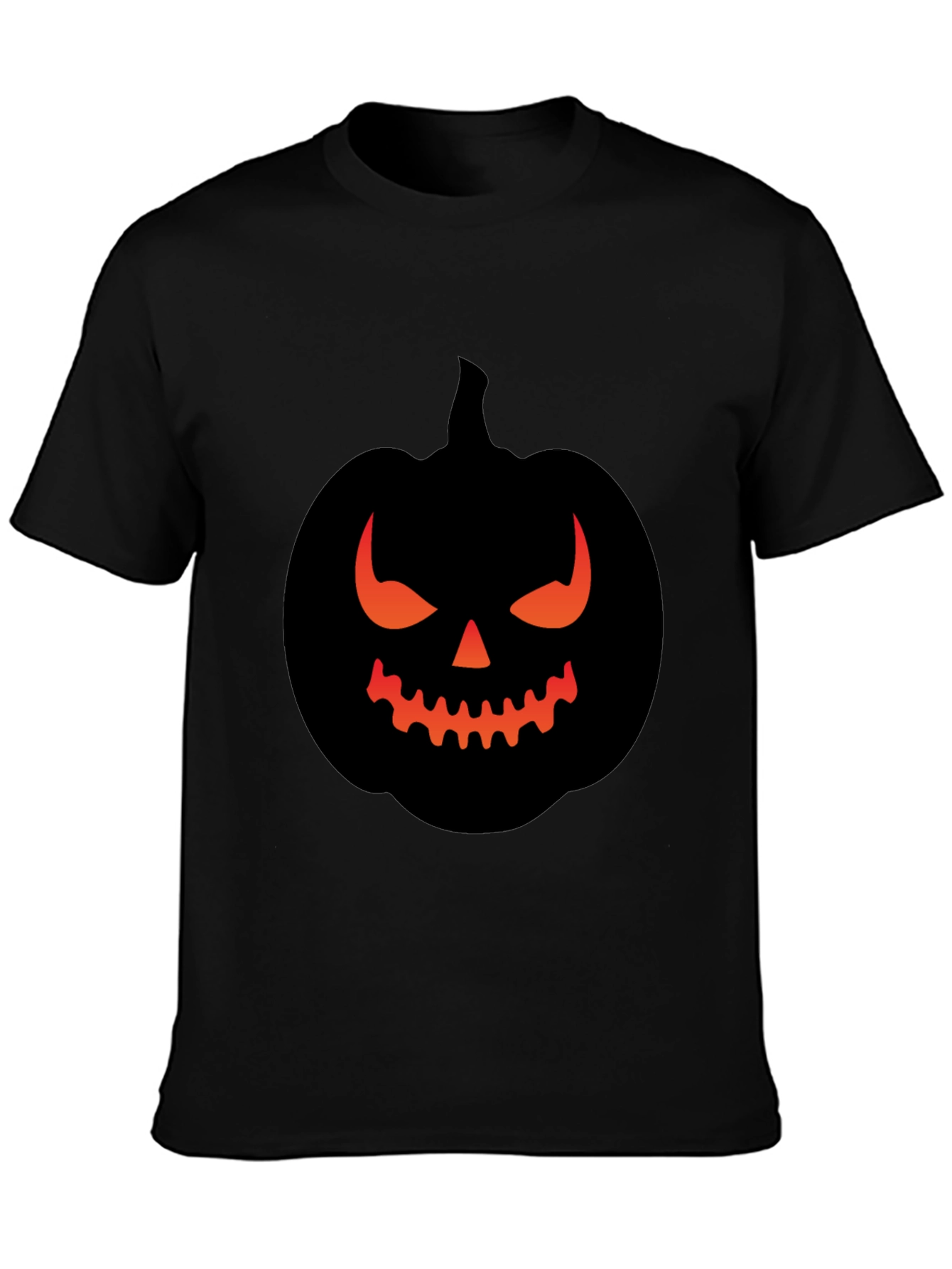 Mens Halloween Pumpkin Graphic Tee - Black