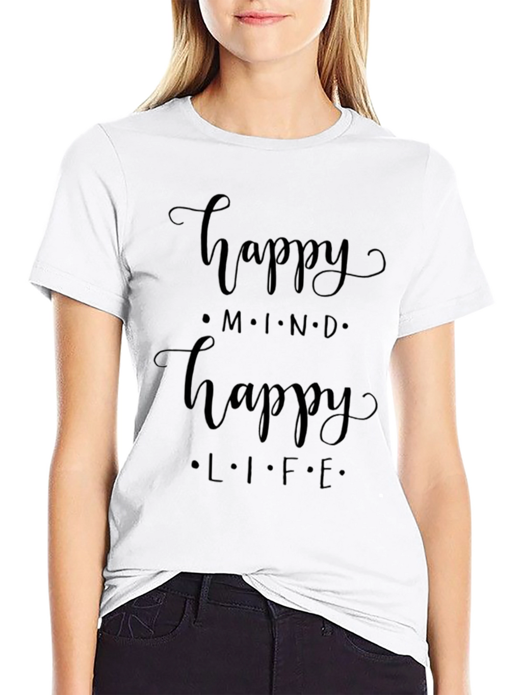 Happy Mind Happy Life Graphic Tee