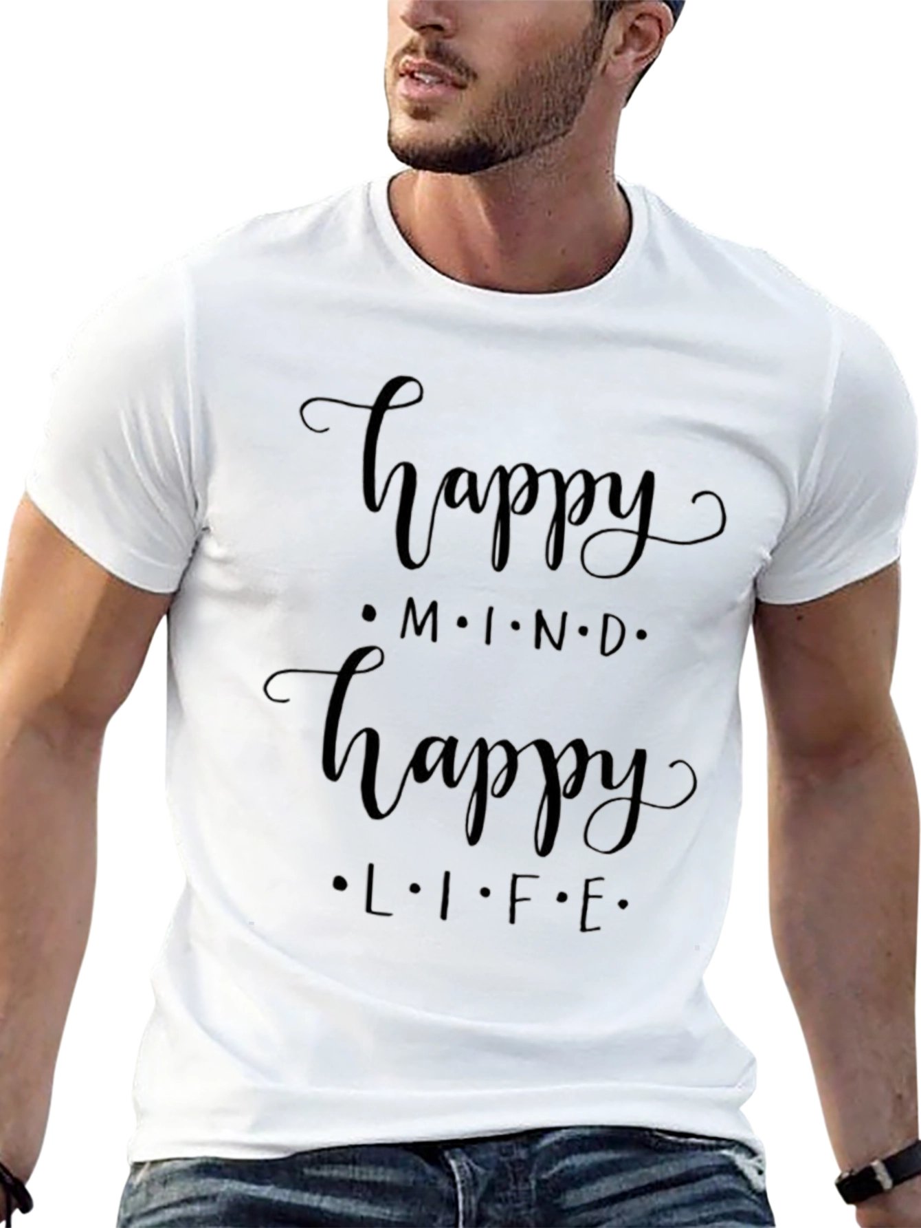 Happy Mind Happy Life Graphic Tee