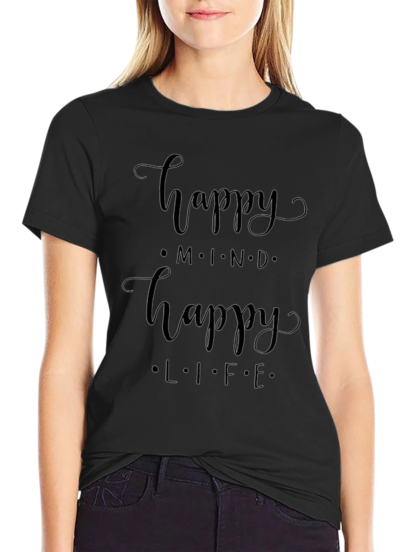 Happy Mind Happy Life Graphic Tee