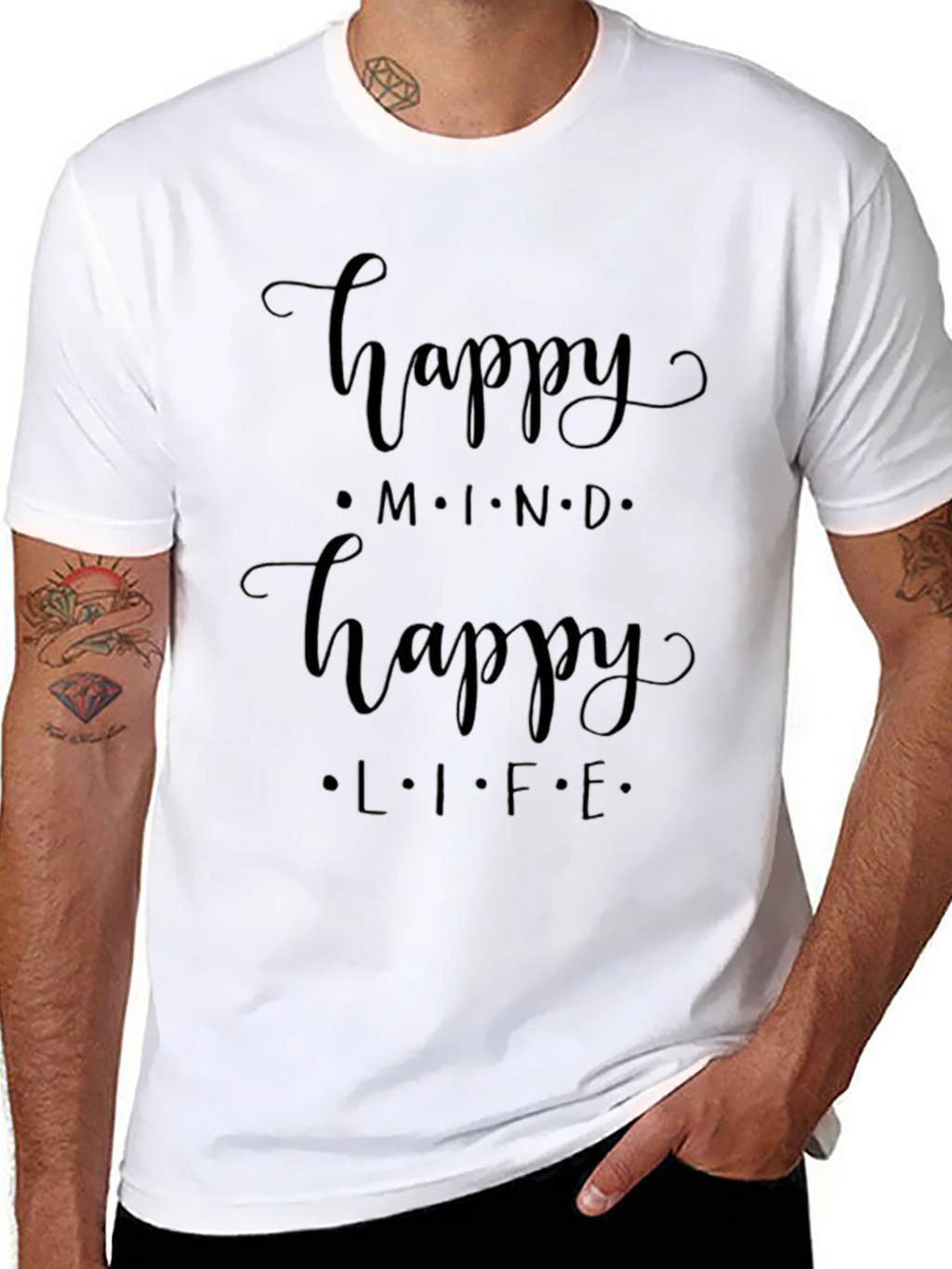 Happy Mind Happy Life Graphic Tee
