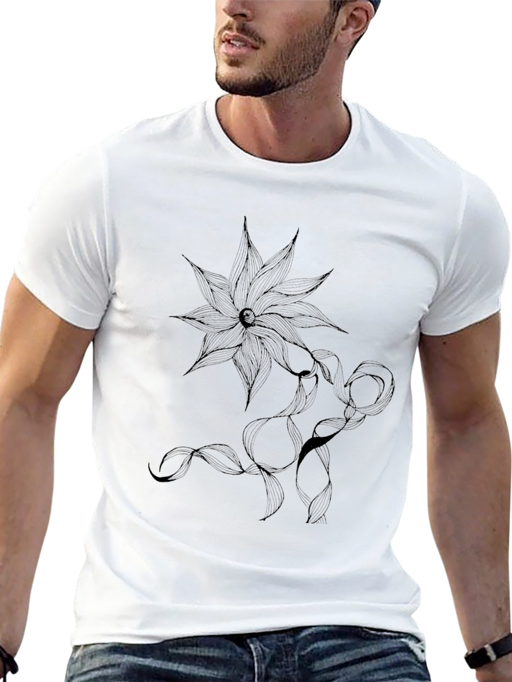 Black Floral Graphic T-Shirt