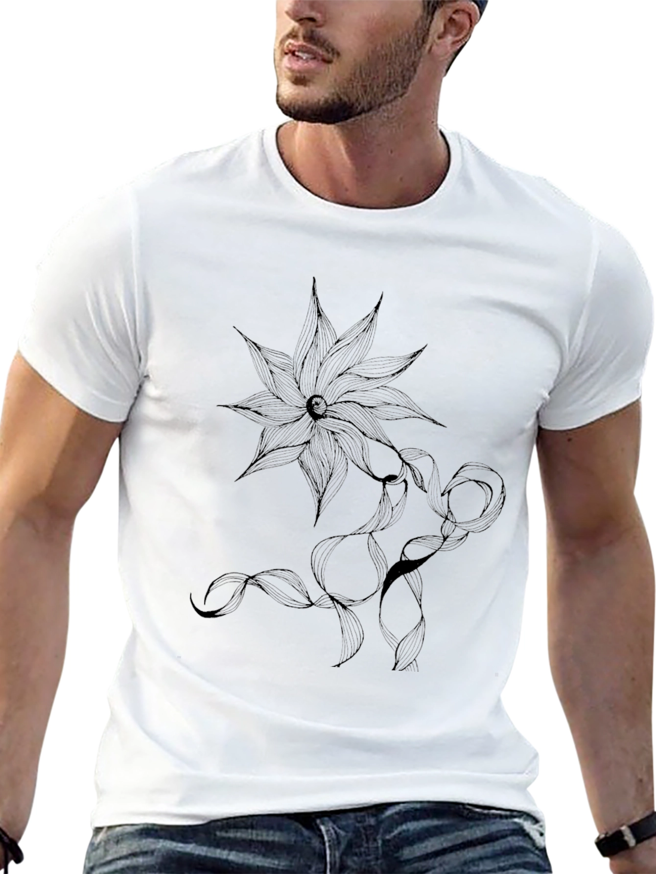 Black Floral Graphic T-Shirt