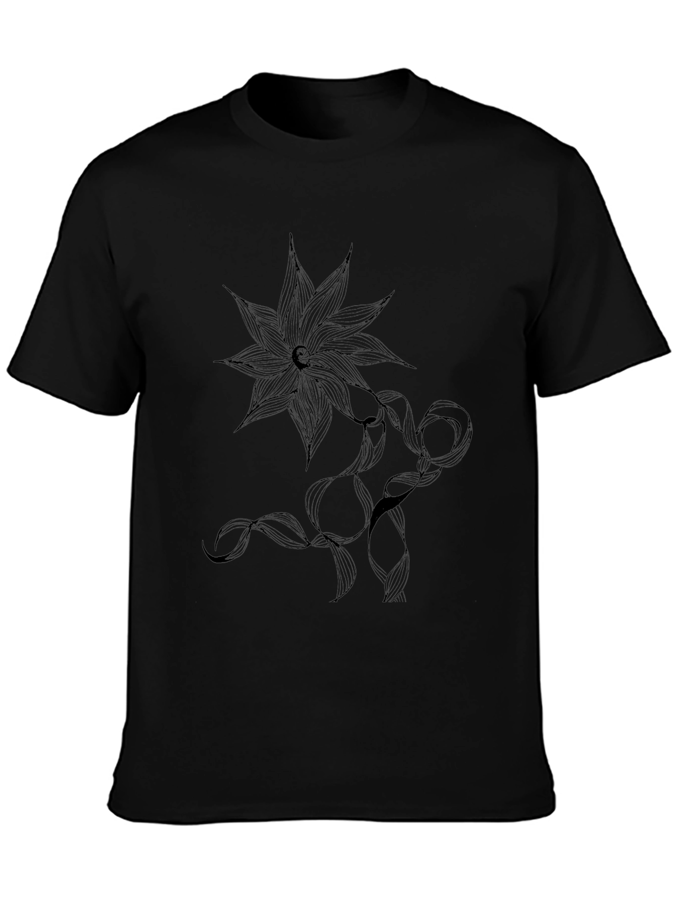 Black Floral Graphic T-Shirt