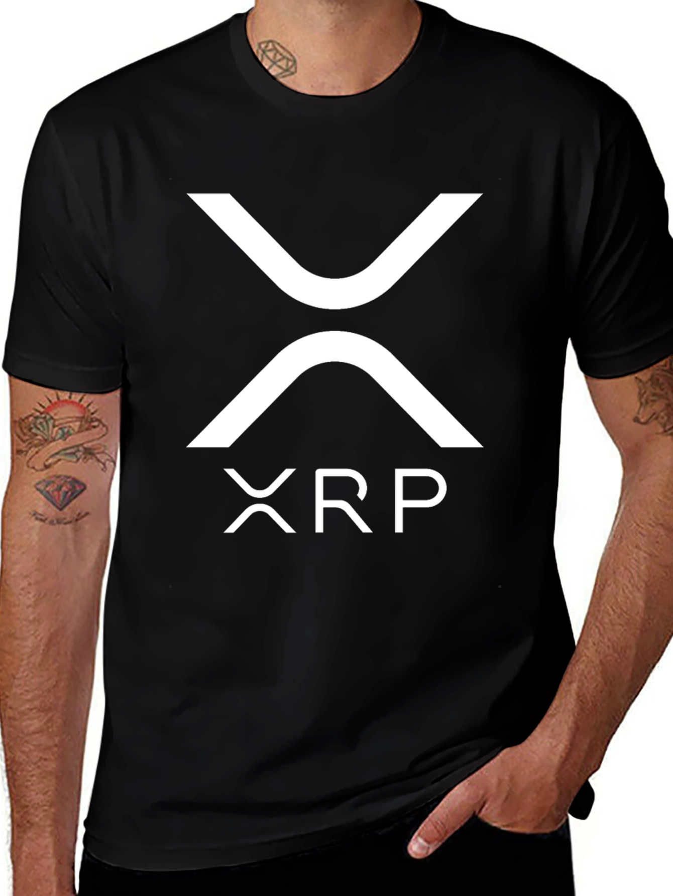 XRP Ripple Crypto Black T-Shirt - Cryptocurrency Fashion
