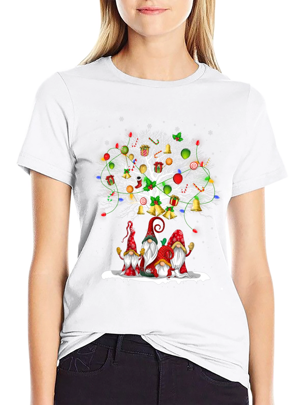 Festive Christmas Gnome Tree T-Shirt