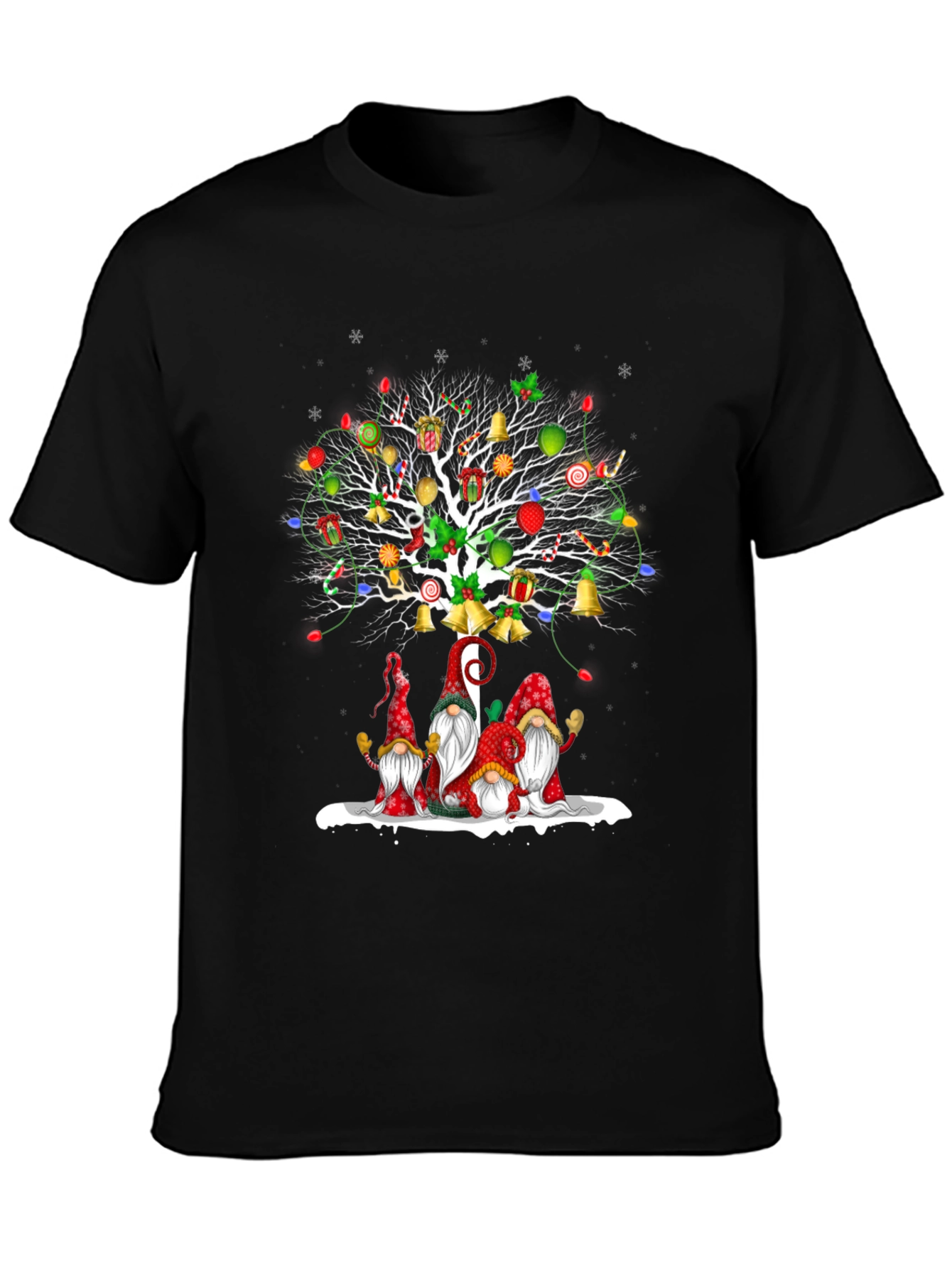 Festive Christmas Gnome Tree T-Shirt