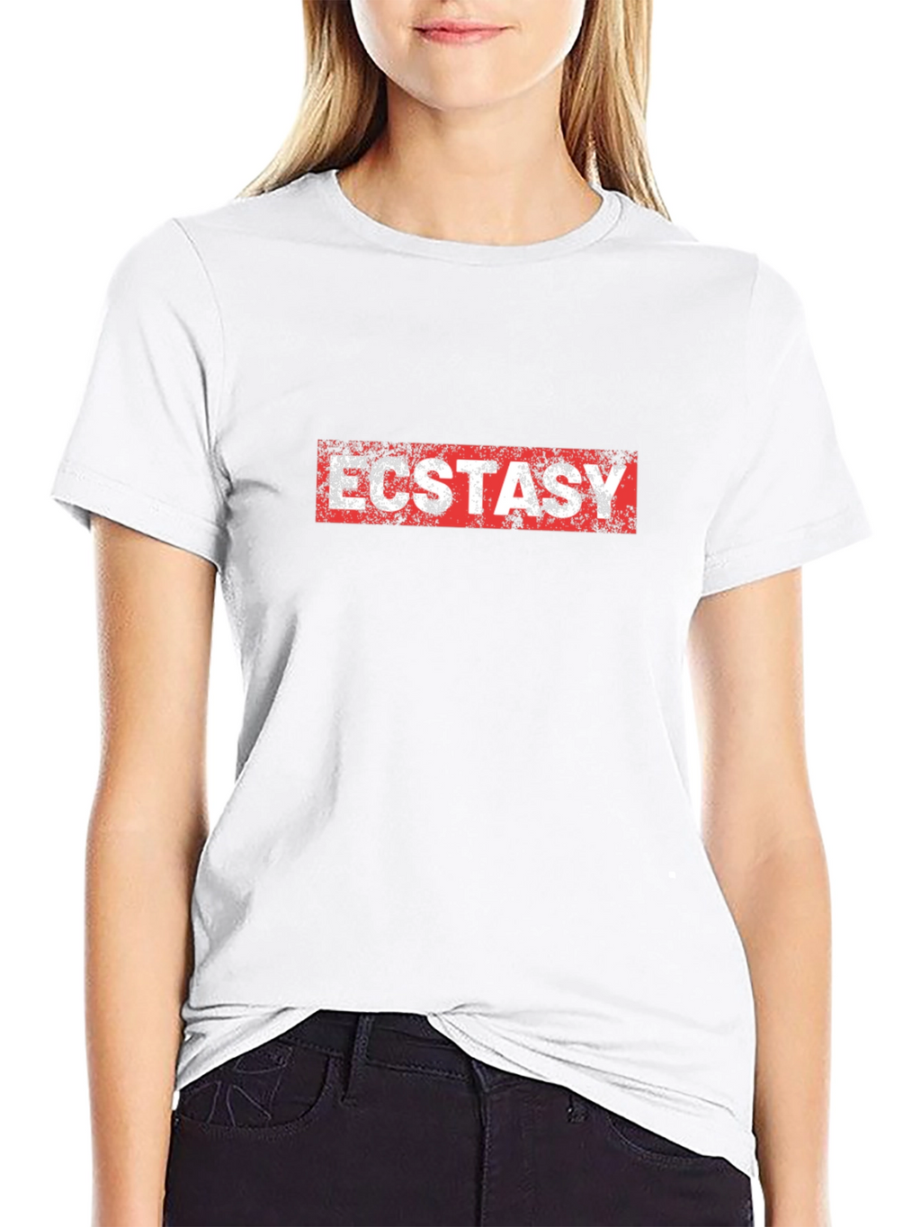 Ecstasy Graphic Print Crew Neck T-Shirt