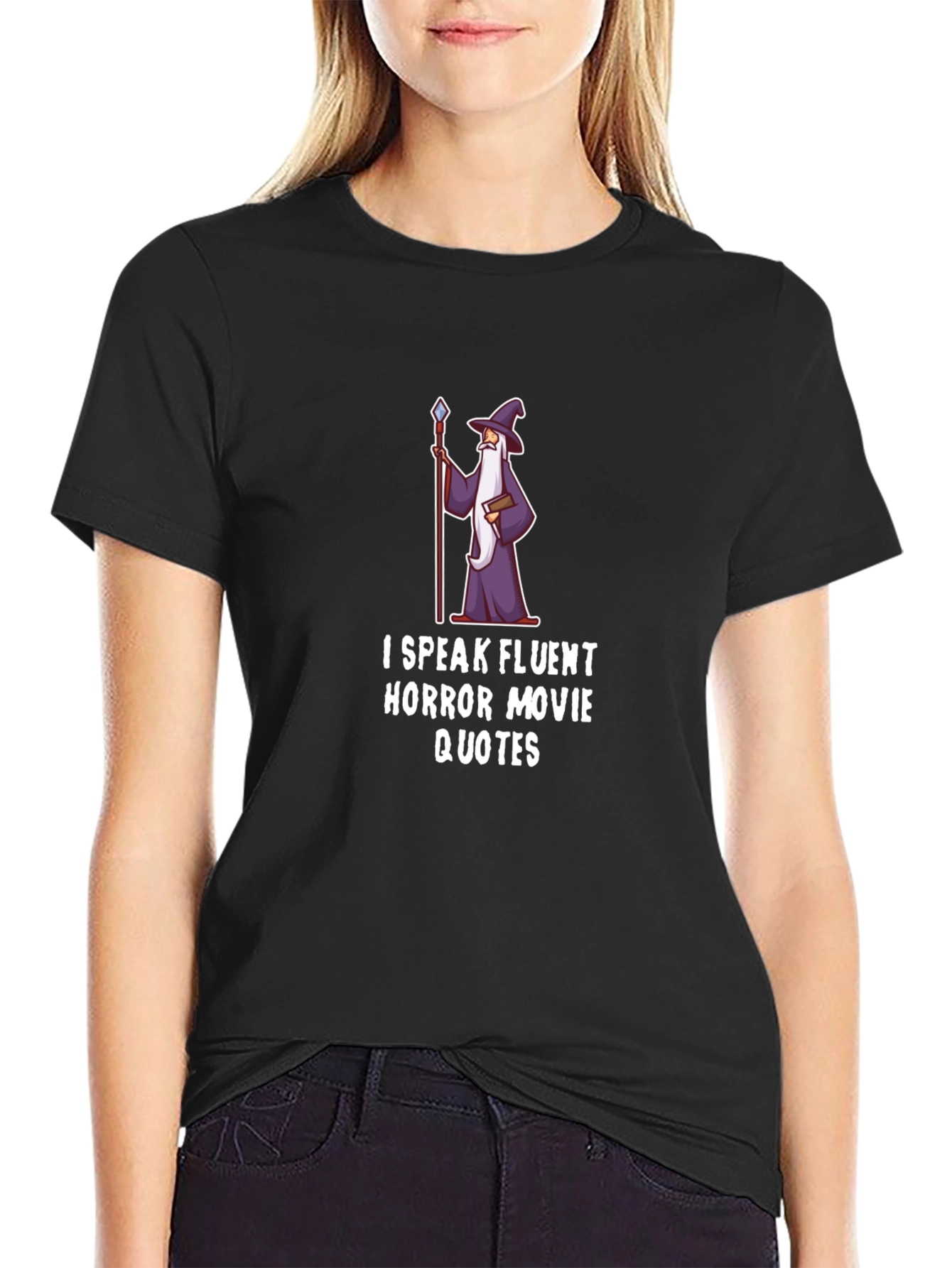 Fluent Horror Movie Quotes T-Shirt - Wizard Graphic Tee