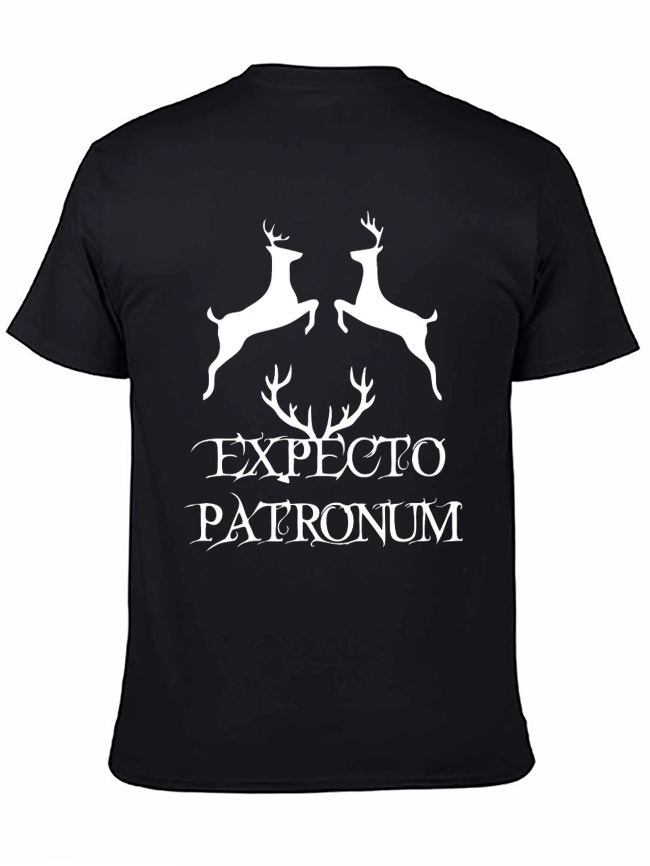 Expecto Patronum Deer Graphic Black T-Shirt