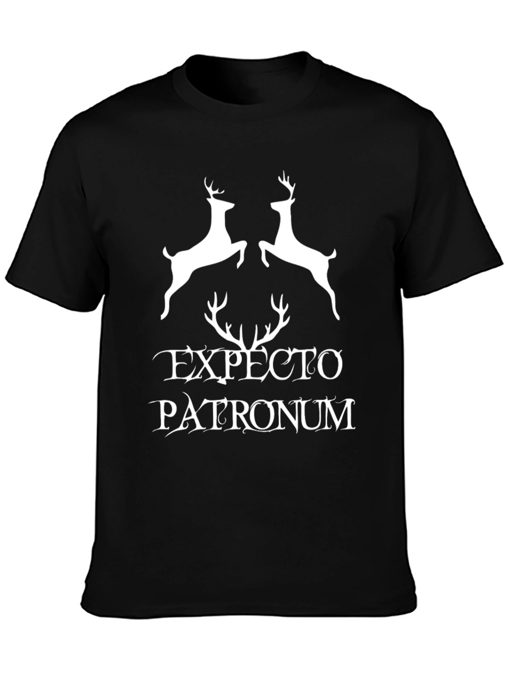 Expecto Patronum Deer Graphic Black T-Shirt