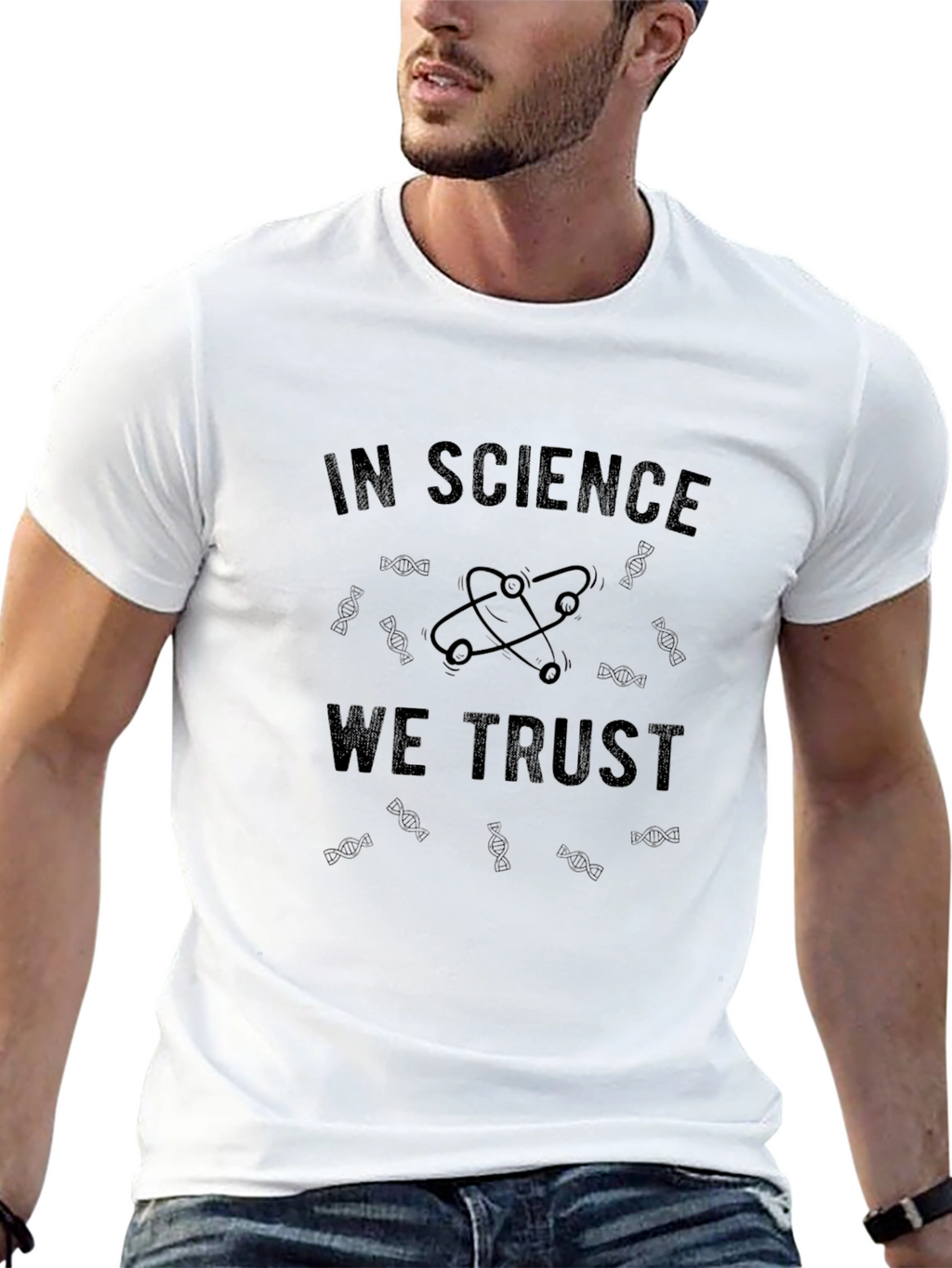 In Science We Trust Black Graphic T-Shirt