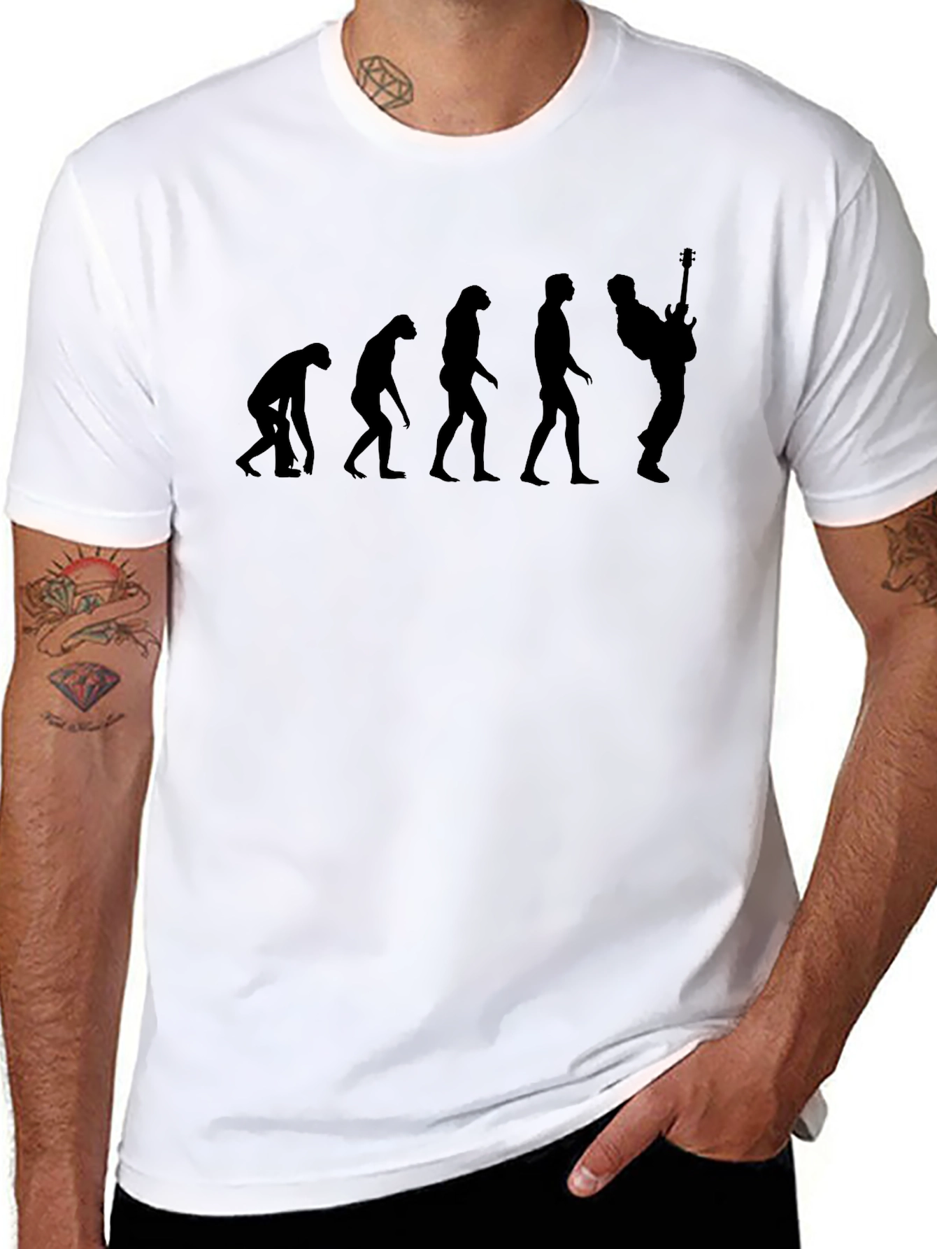 Evolution of Music Black T-Shirt