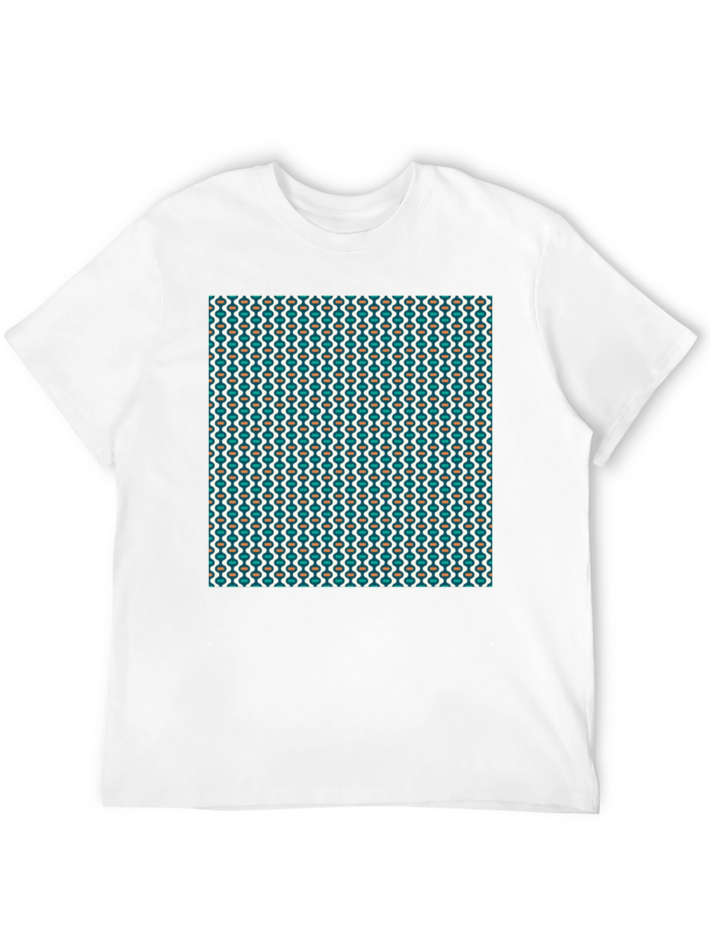 Retro Pattern Black T-Shirt - Stylish Casual Wear