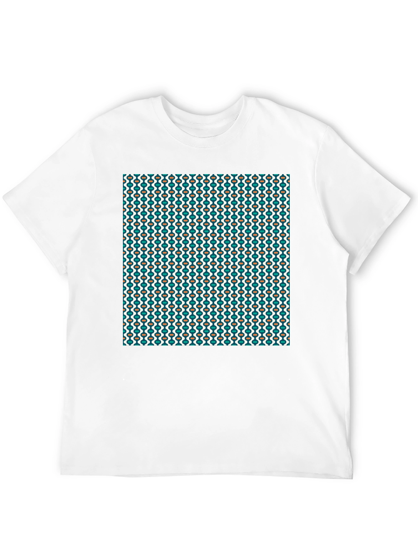 Retro Pattern Black T-Shirt - Stylish Casual Wear