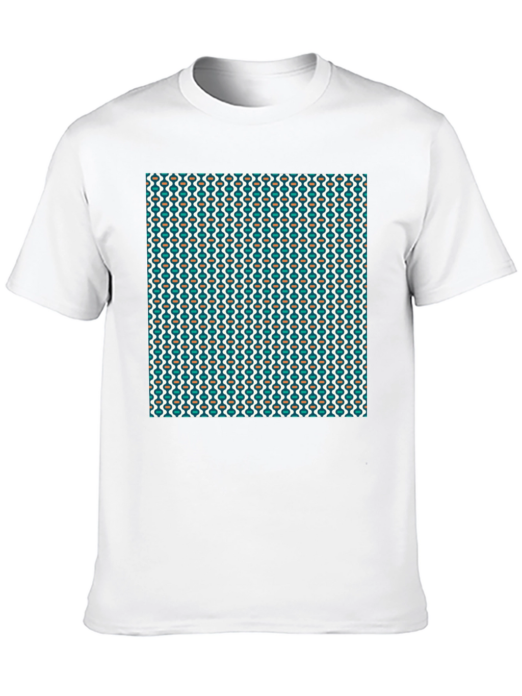 Retro Pattern Black T-Shirt - Stylish Casual Wear