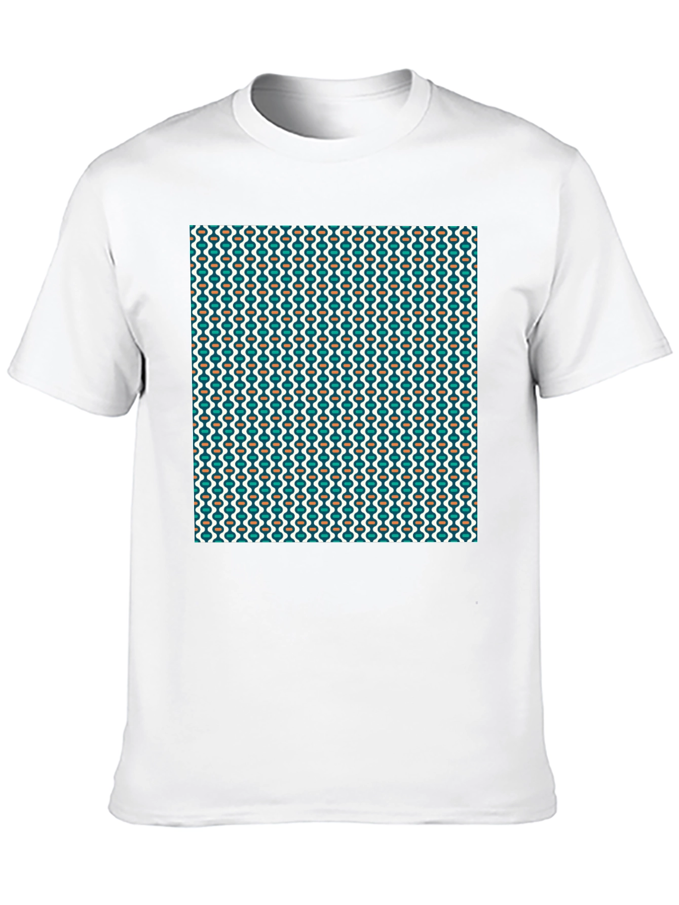 Retro Pattern Black T-Shirt - Stylish Casual Wear