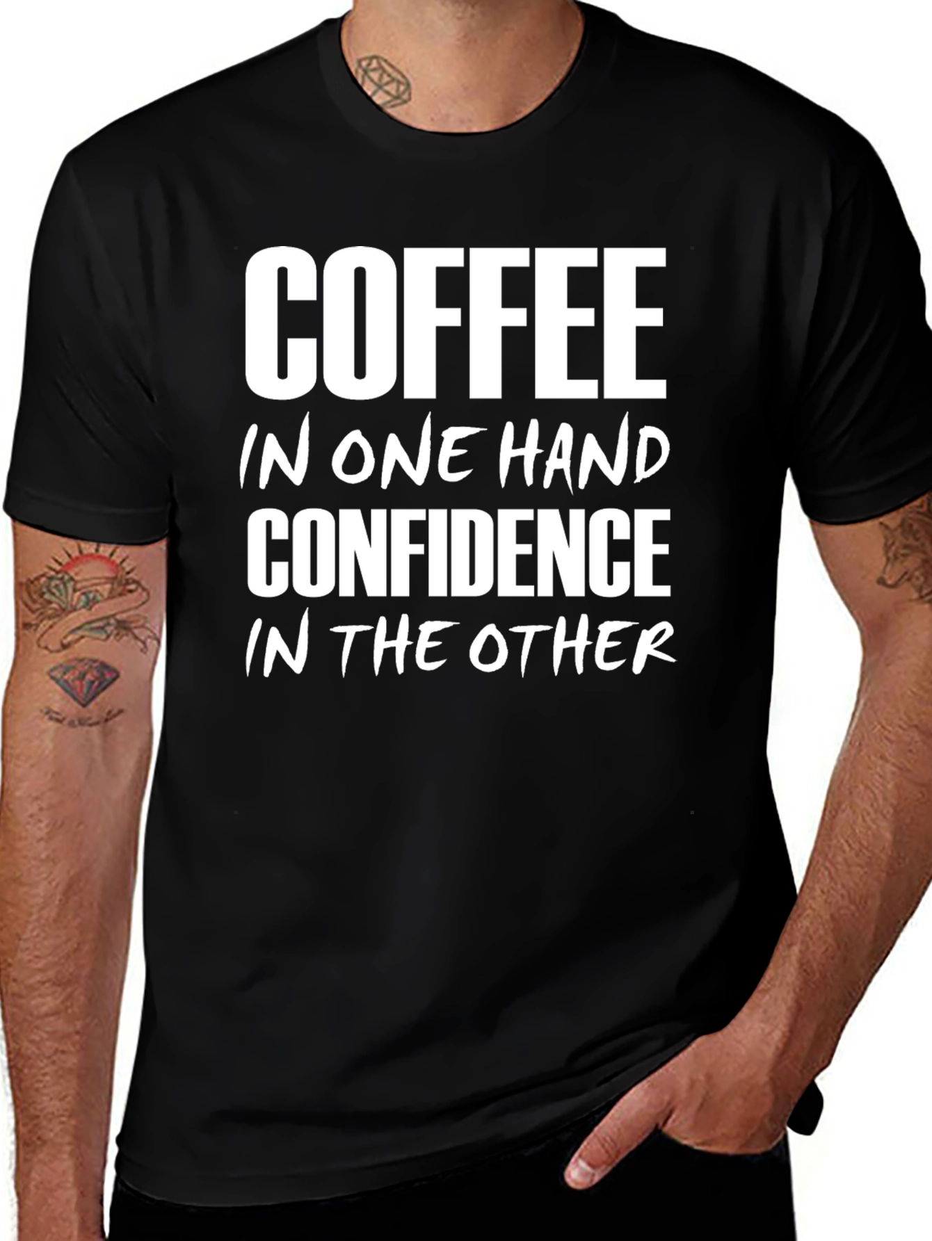 Coffee Confidence T-Shirt - Black