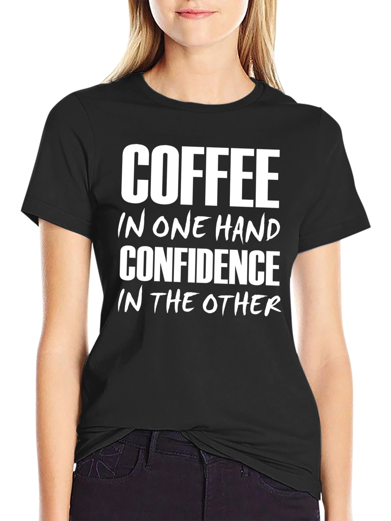 Coffee Confidence T-Shirt - Black