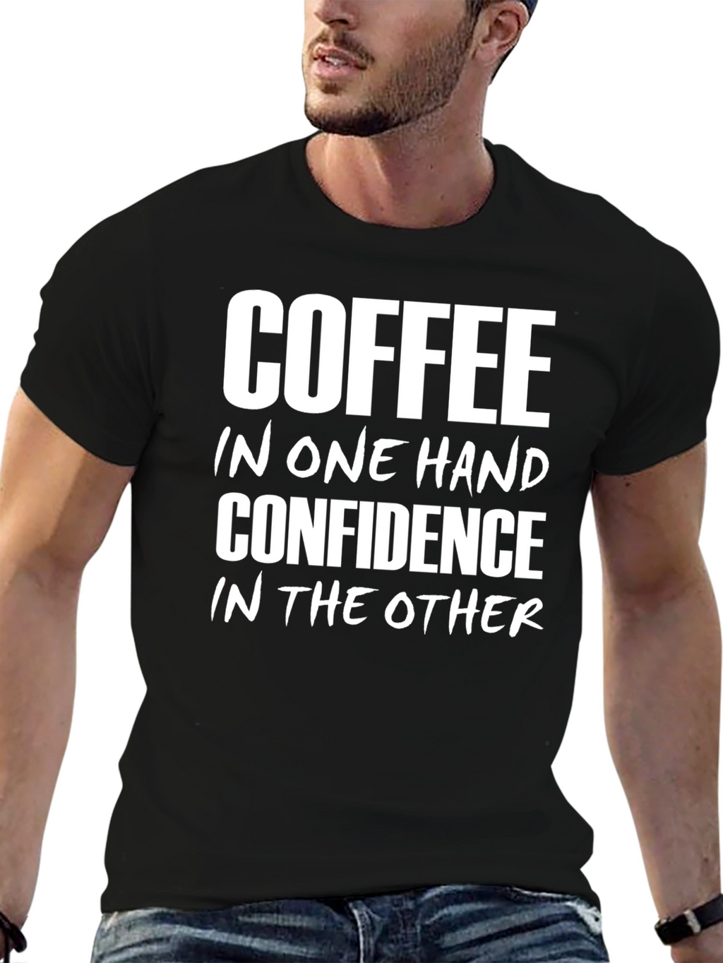 Coffee Confidence T-Shirt - Black