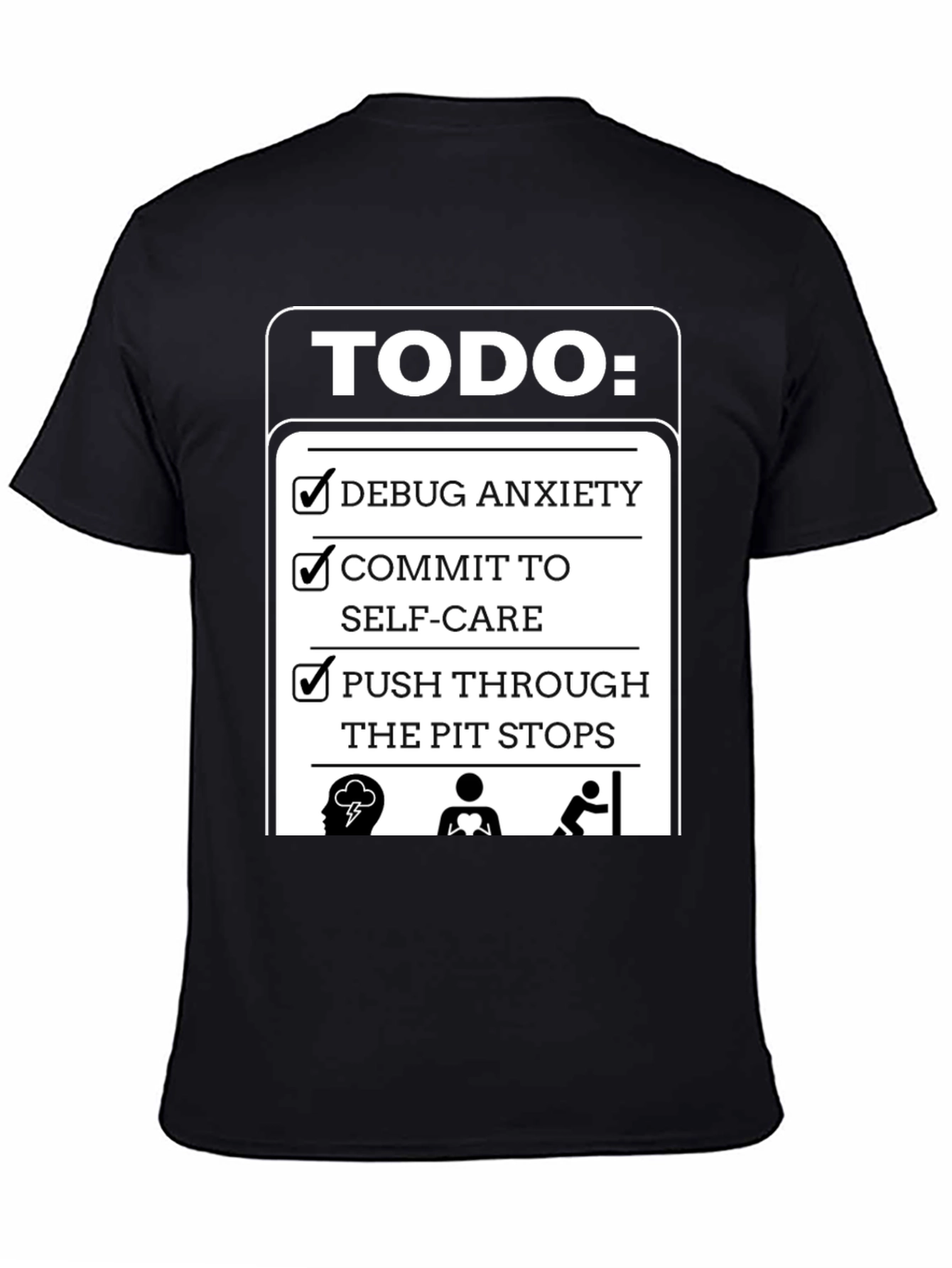 Todo List Funny Anxiety Care Pit Stops Humor Graphic T-Shirt