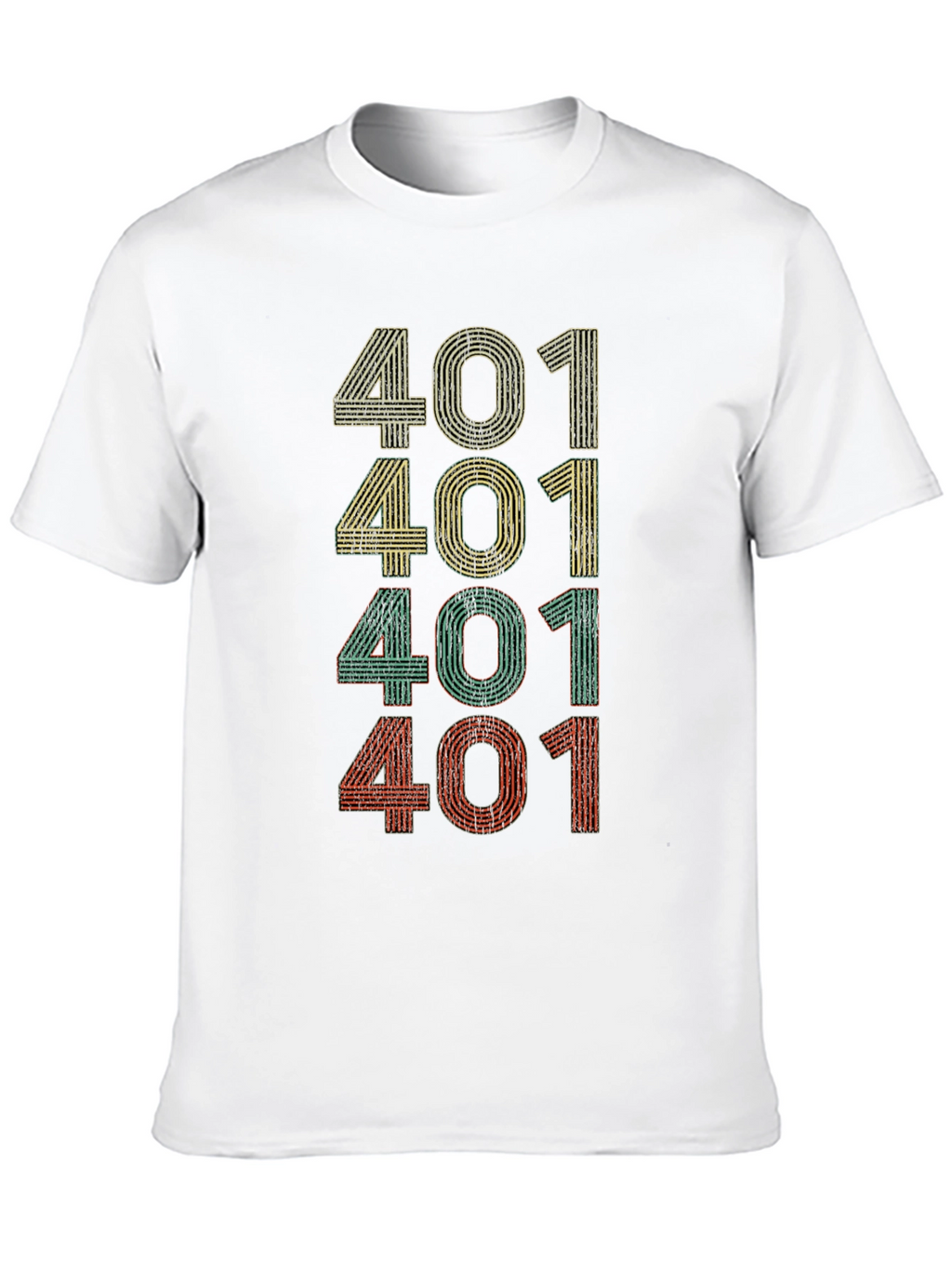 Retro 401 Graphic Tee - Black Casual T-Shirt